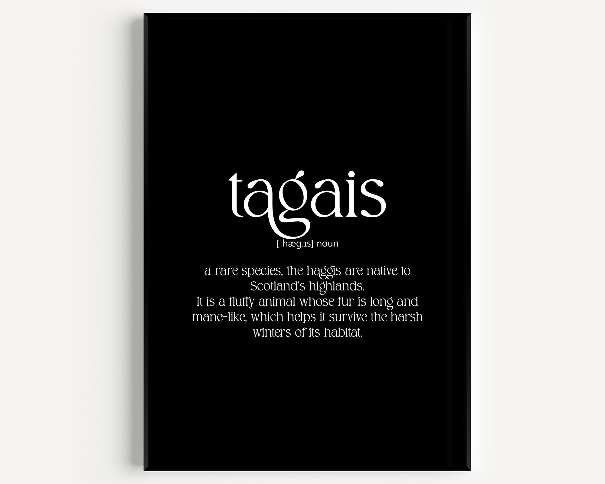 Tagais Definition Print - Magic Posters