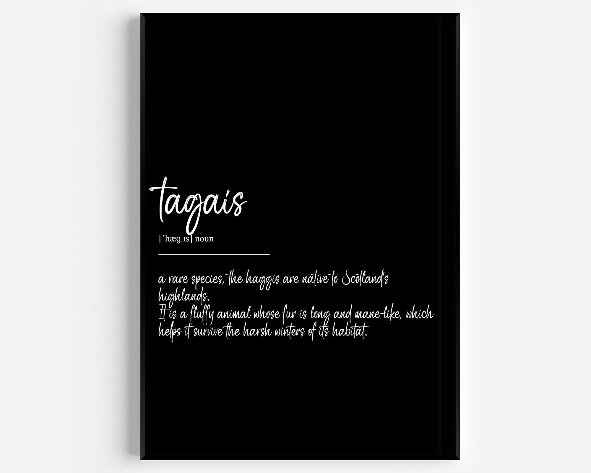 Tagais Definition Print - Magic Posters