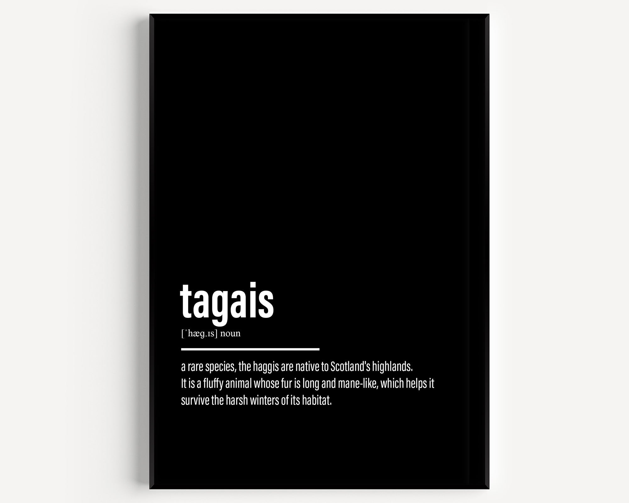 Tagais Definition Print - Magic Posters