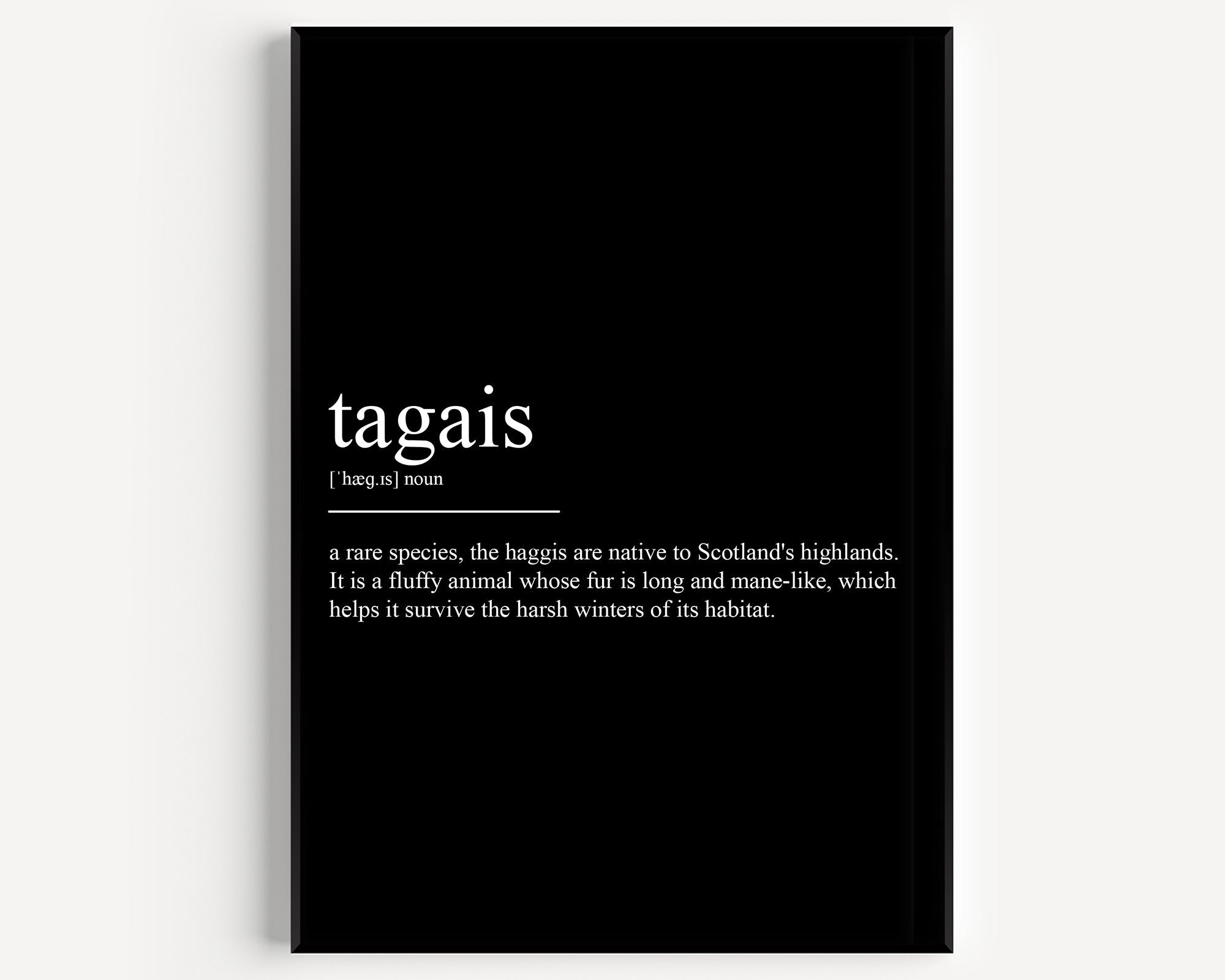 Tagais Definition Print - Magic Posters