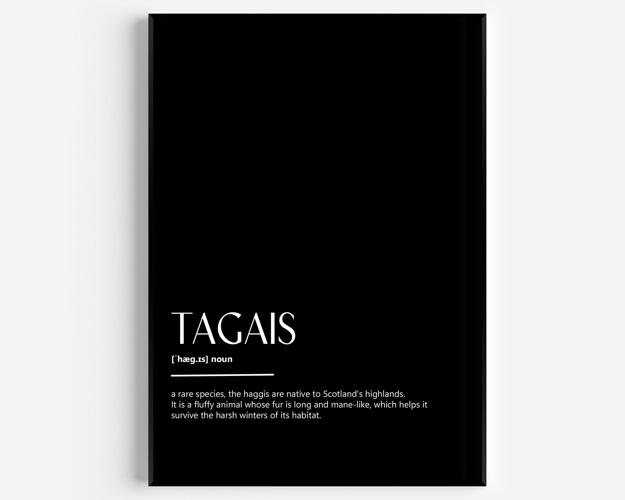 Tagais Definition Print - Magic Posters