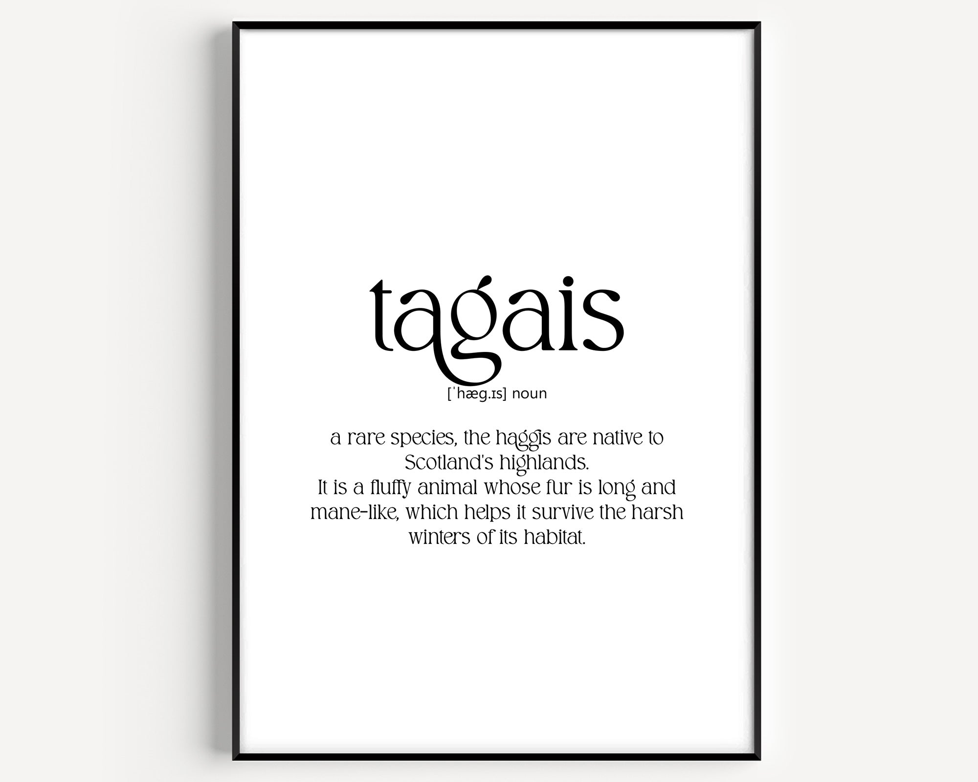 Tagais Definition Print - Magic Posters