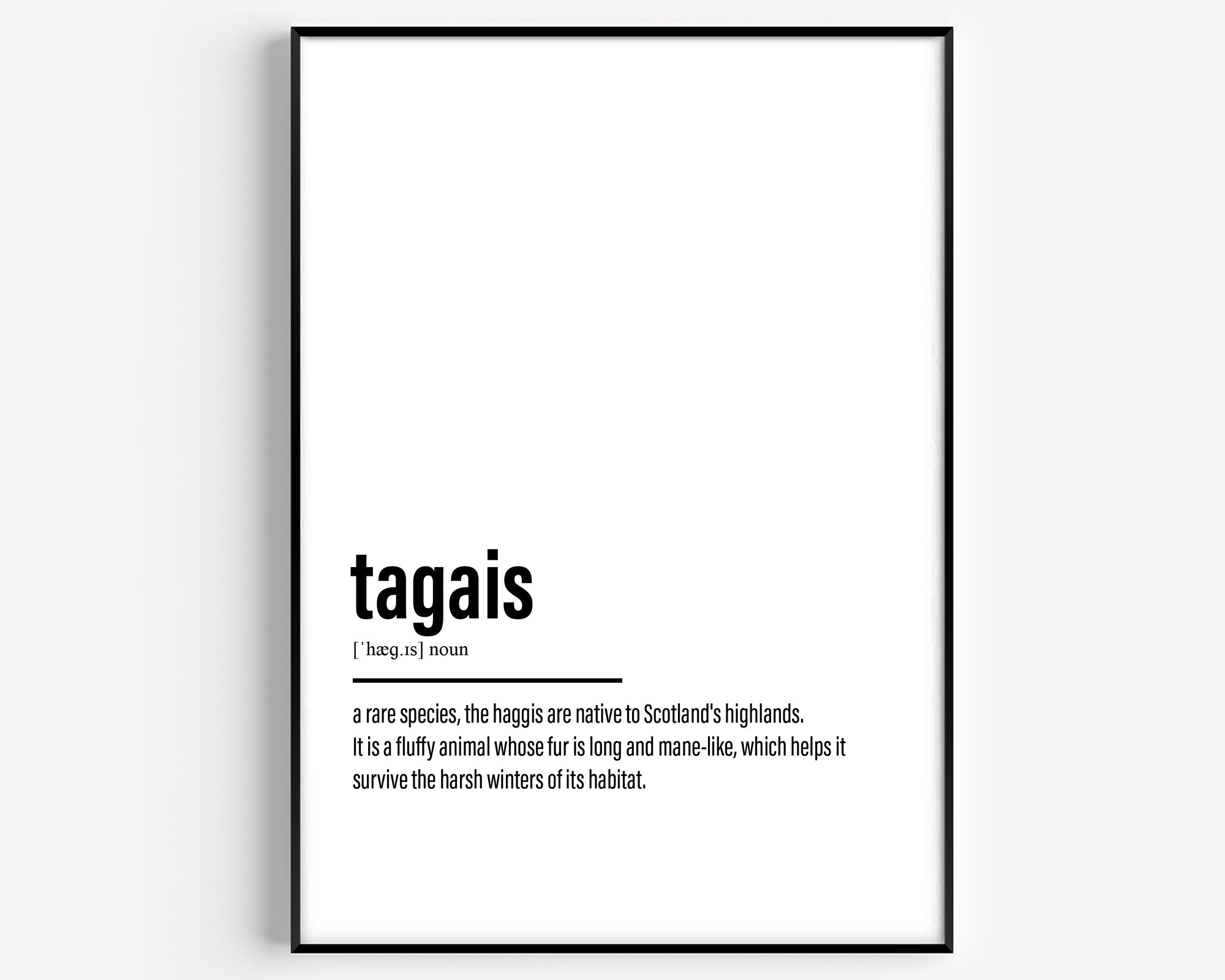 Tagais Definition Print - Magic Posters