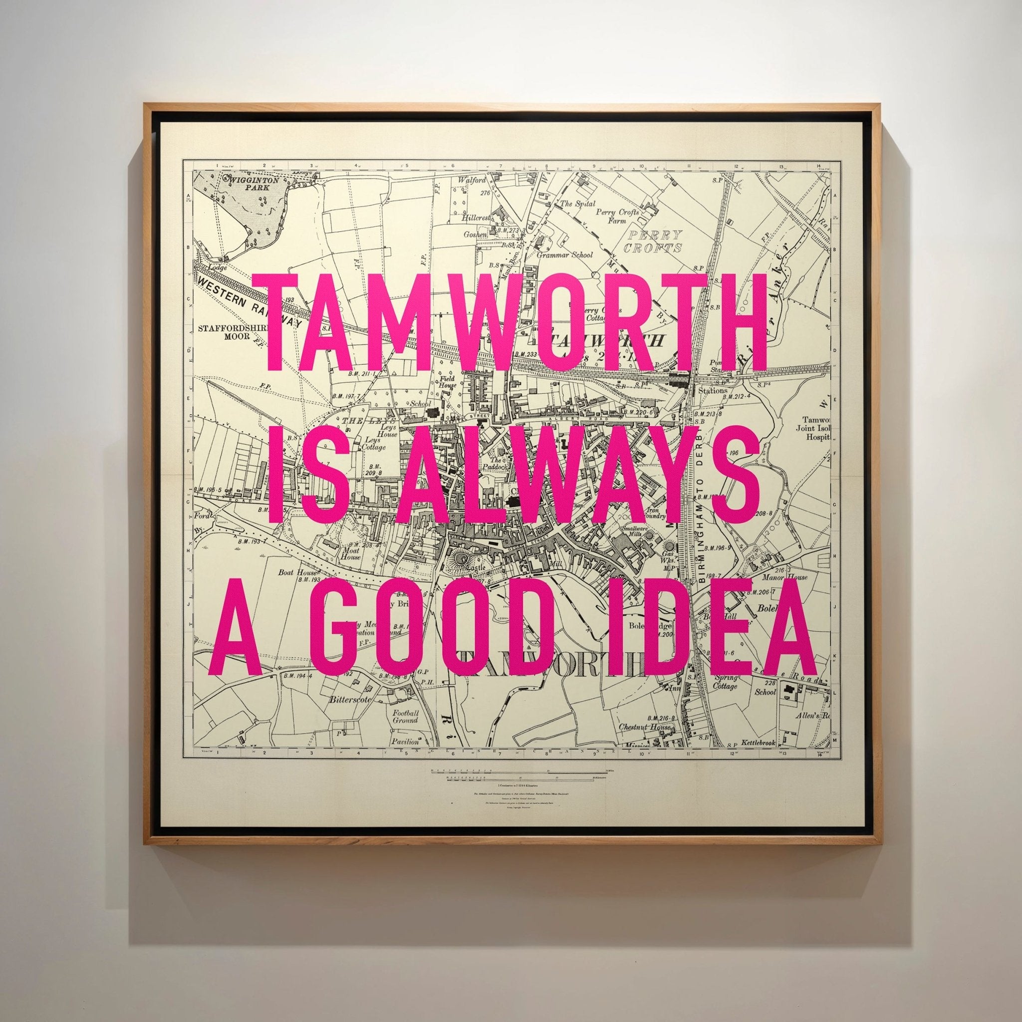 Tamworth Retro Pop Art Map Print - Magic Posters
