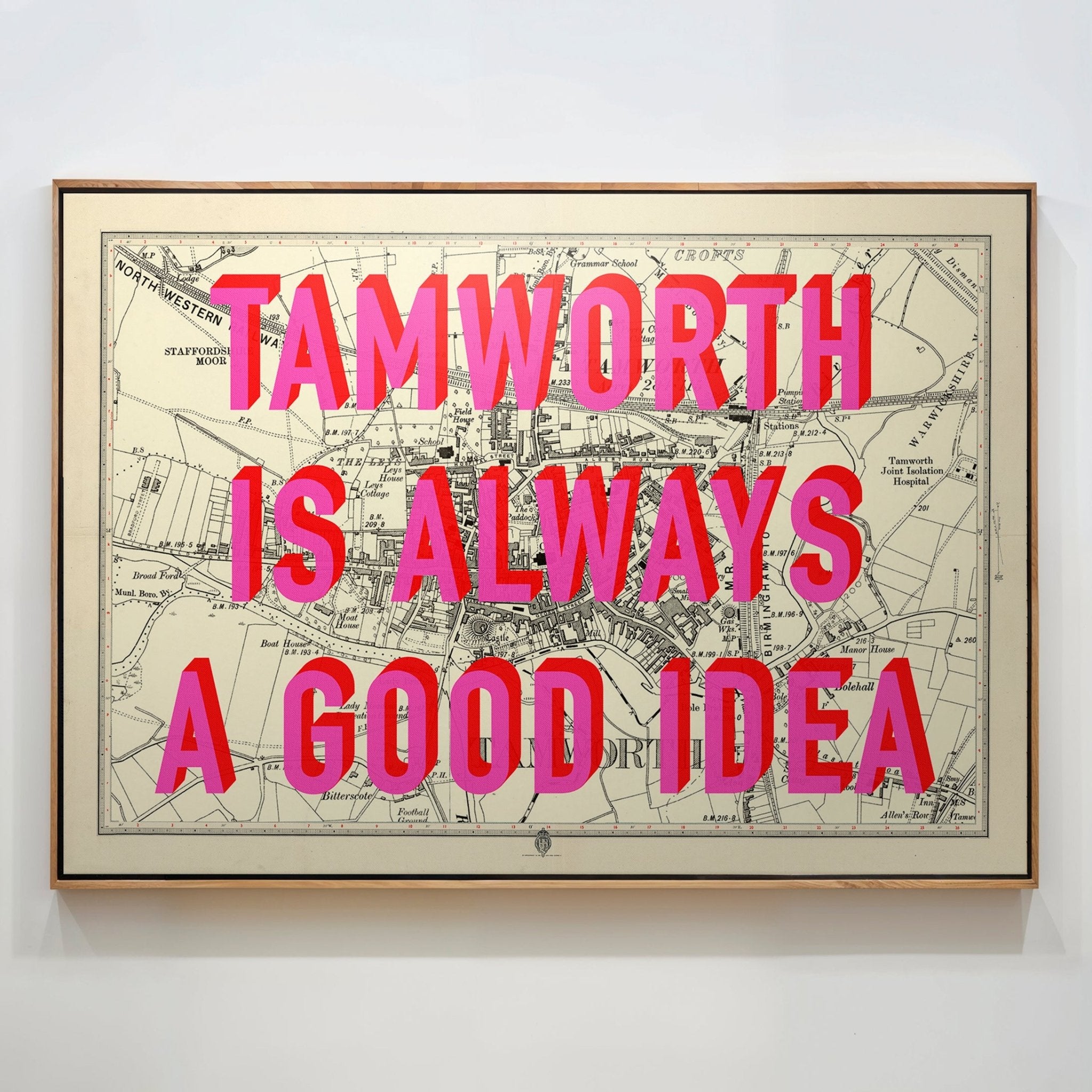 Tamworth Retro Pop Art Map Print - Magic Posters