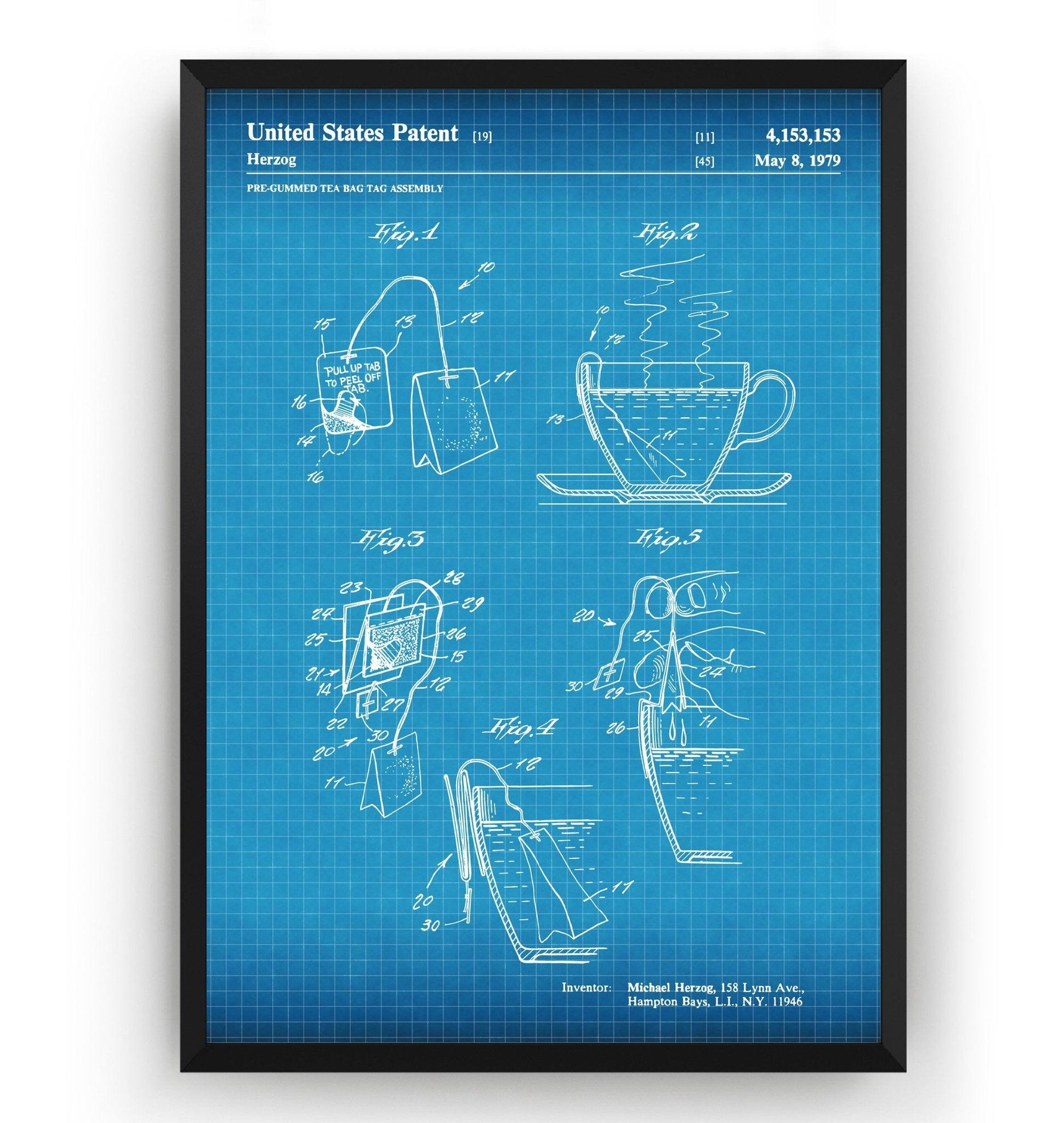 Tea Bag 1979 Patent Print - Magic Posters