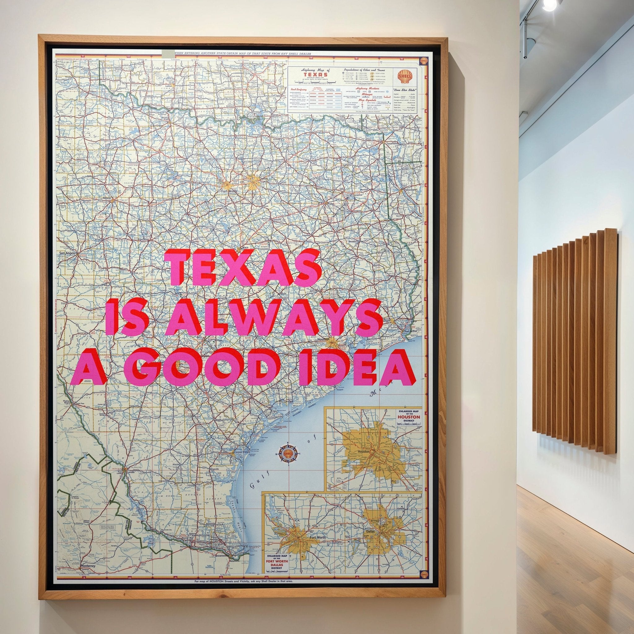 Texas Retro Pop Art Map Print (portrait) - Magic Posters