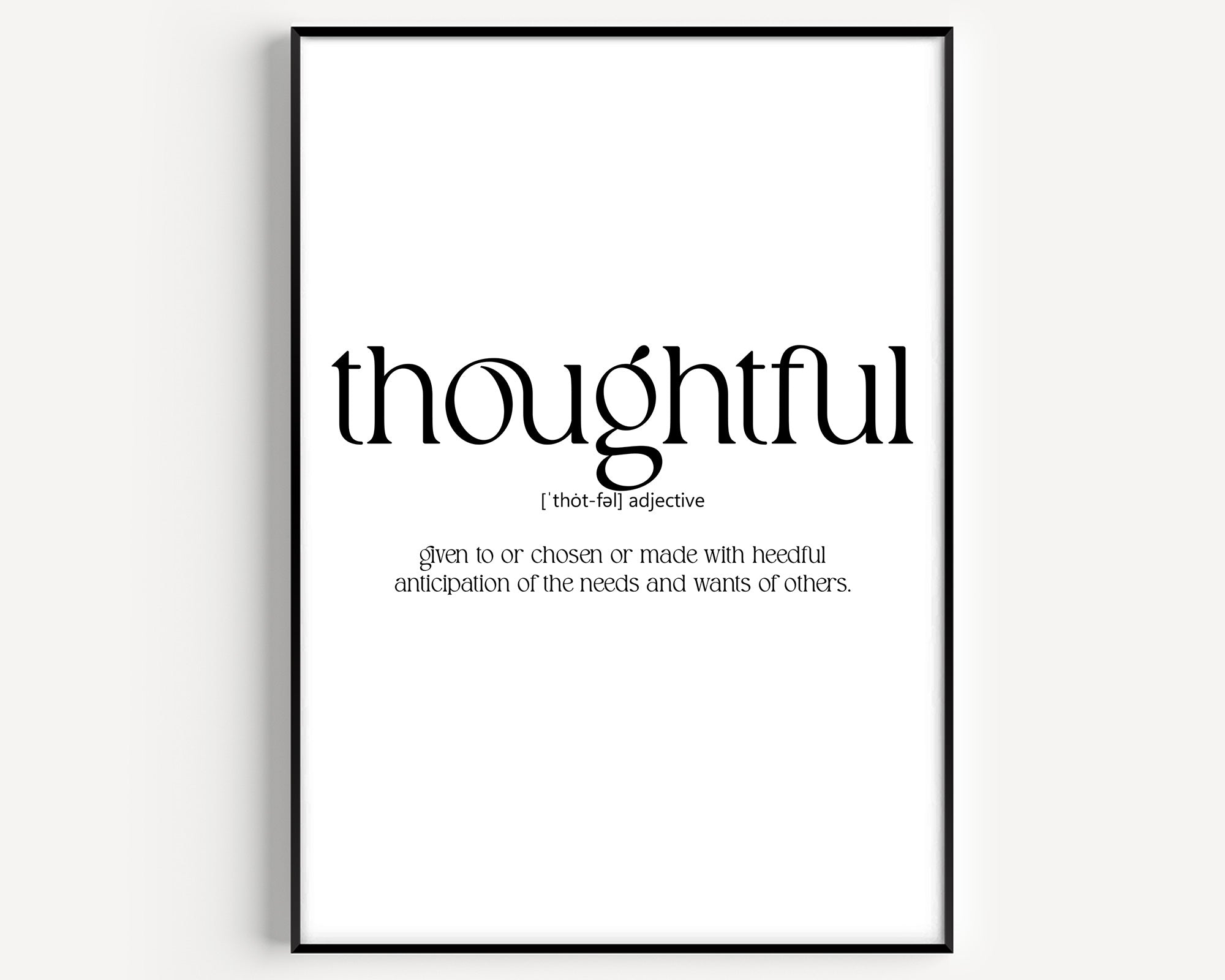 Thoughtful Definition Print - Magic Posters