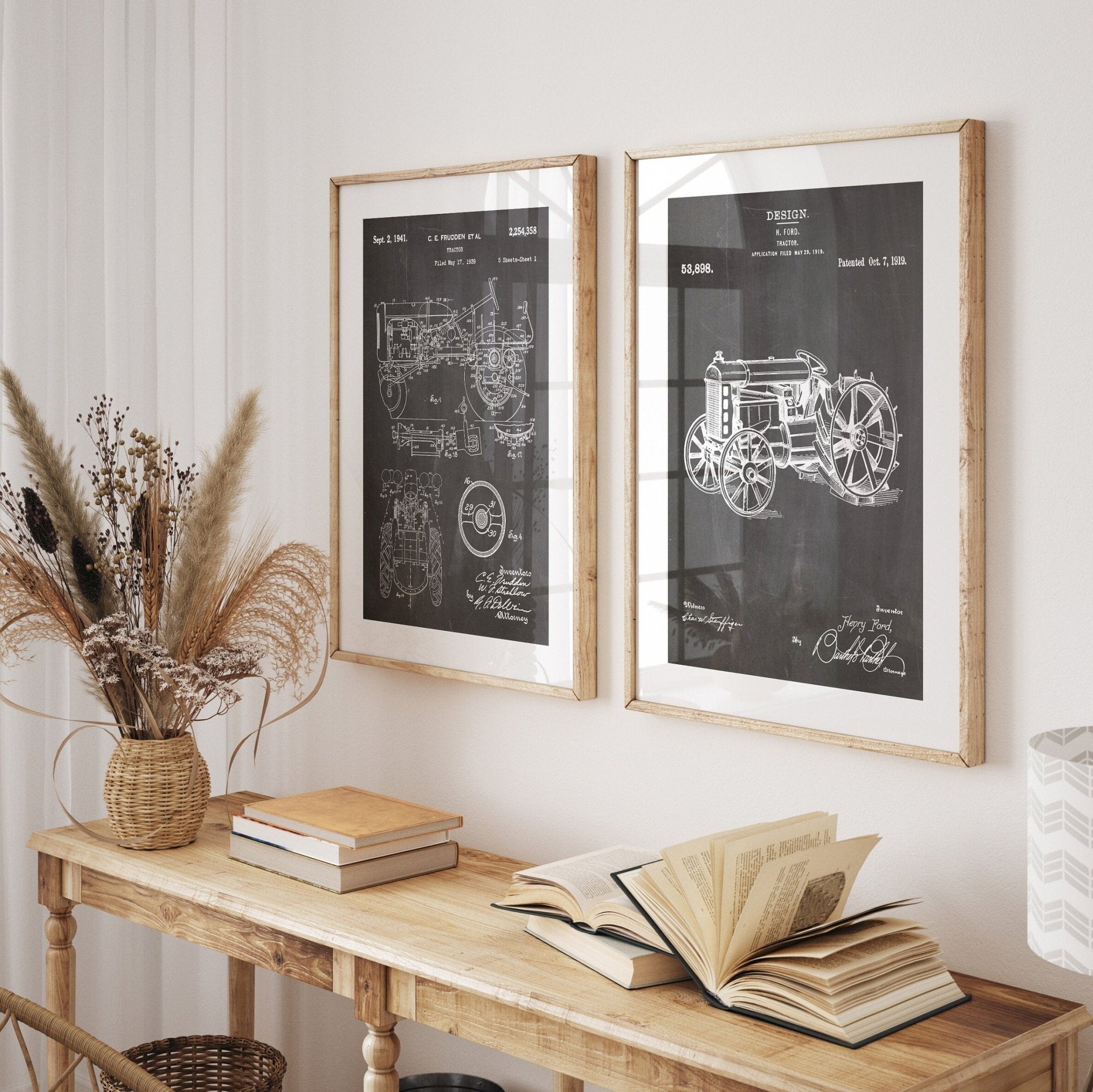 Tractor Set Of 2 Patent Prints - Magic Posters