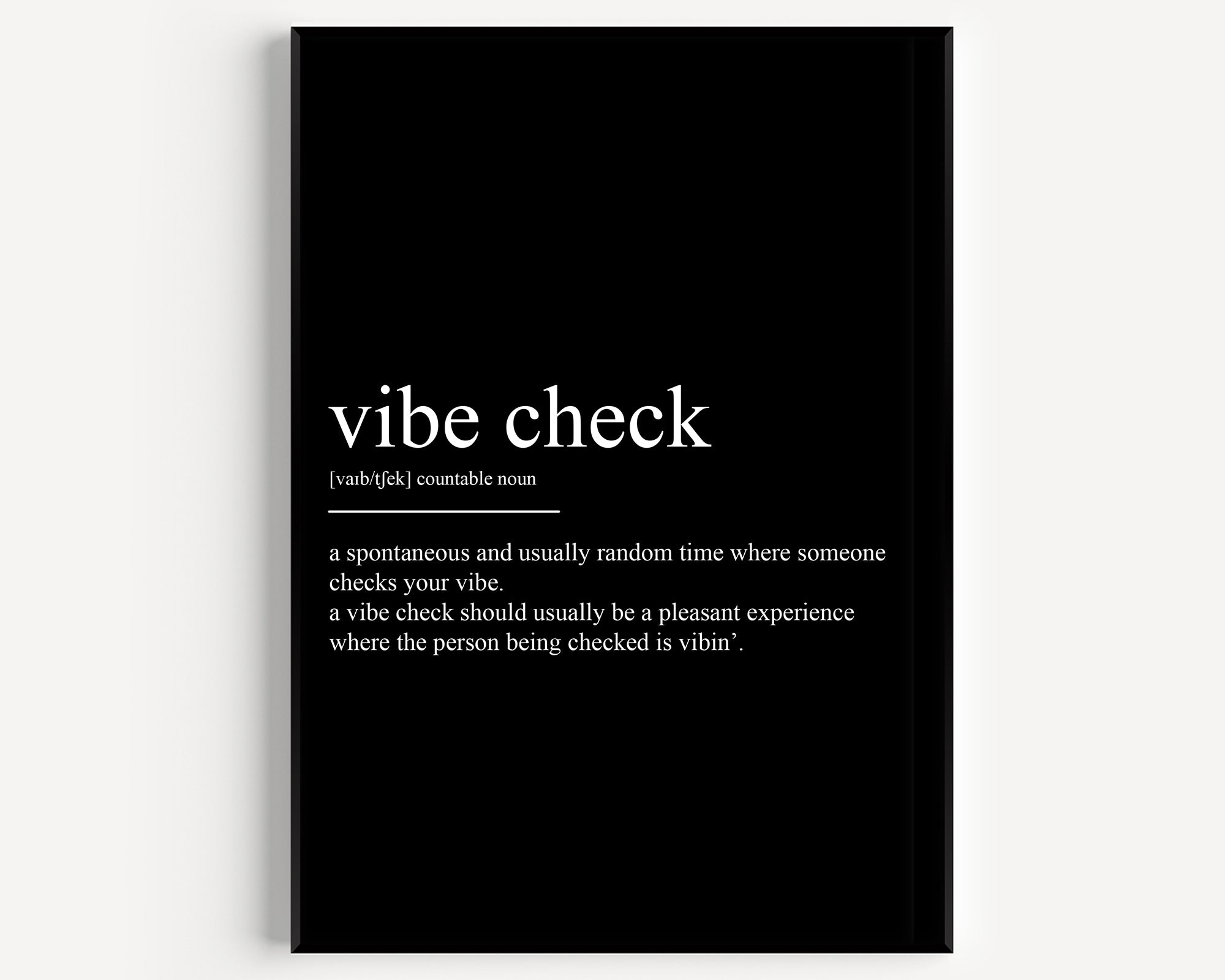 Vibe Check Definition Print - Magic Posters