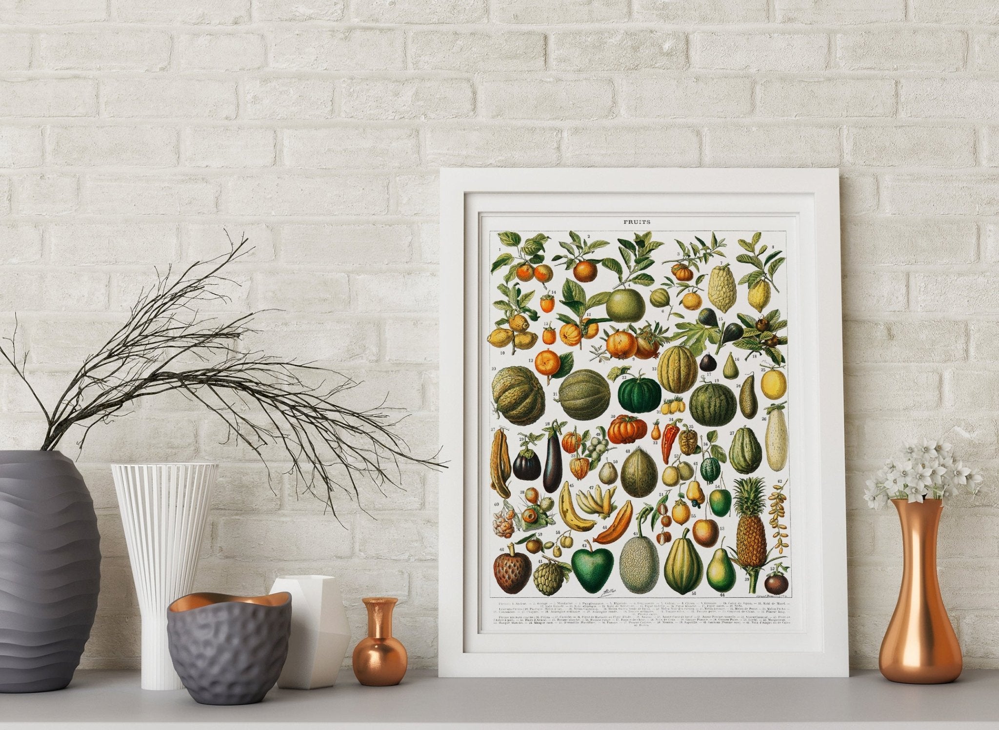 Vintage Variety Of Fruits And Vegetables 1898 Print - Magic Posters