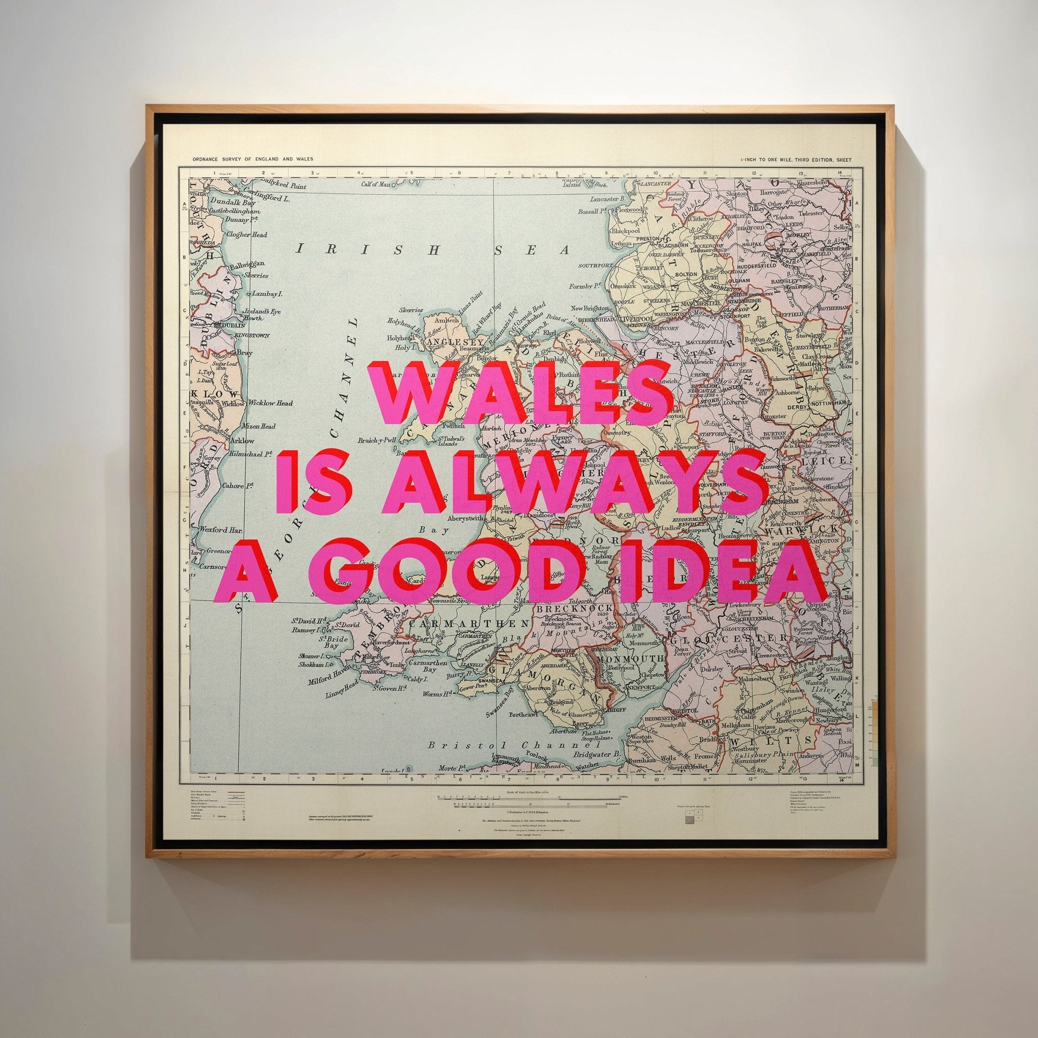 Wales Retro Pop Art Map Print - Magic Posters