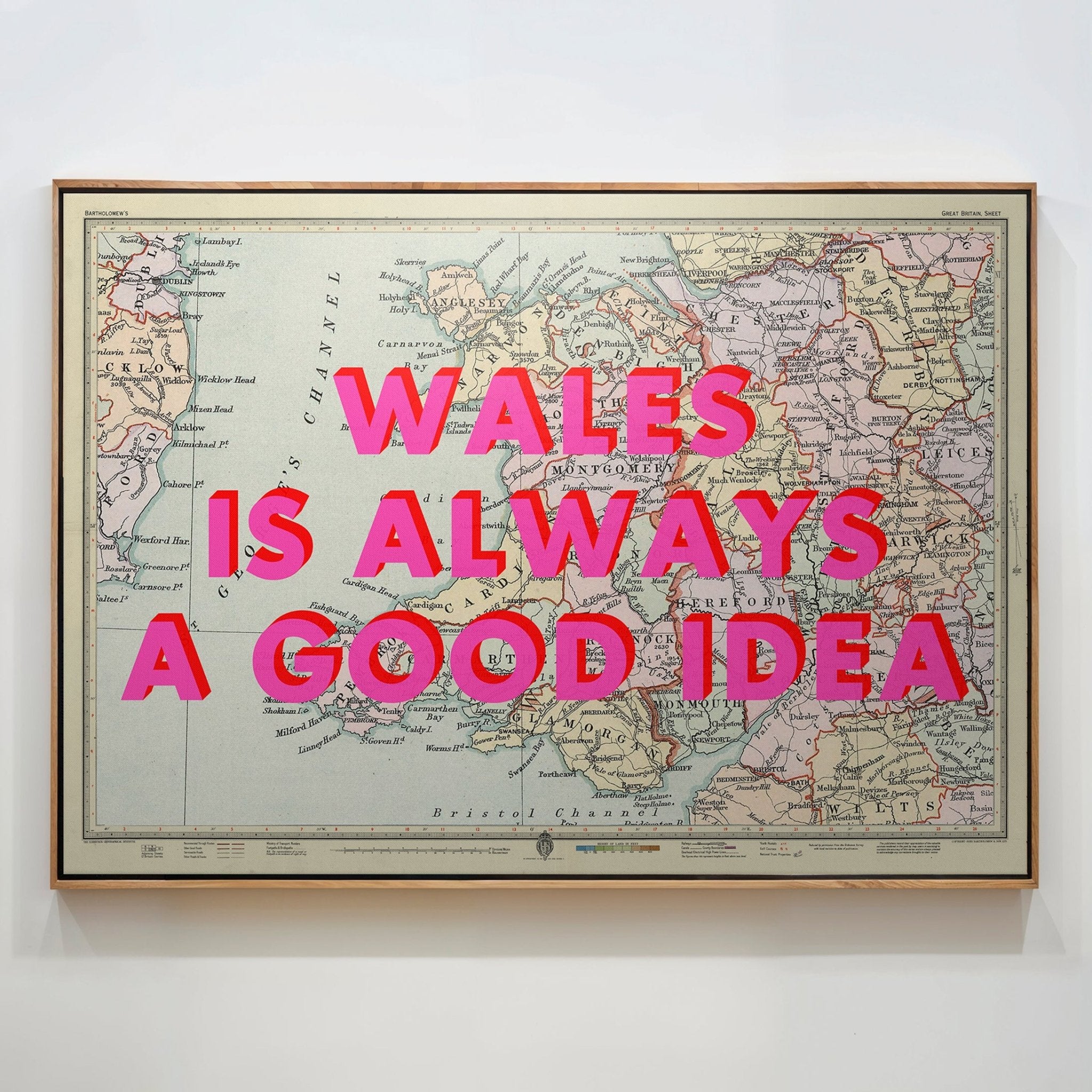 Wales Retro Pop Art Map Print - Magic Posters