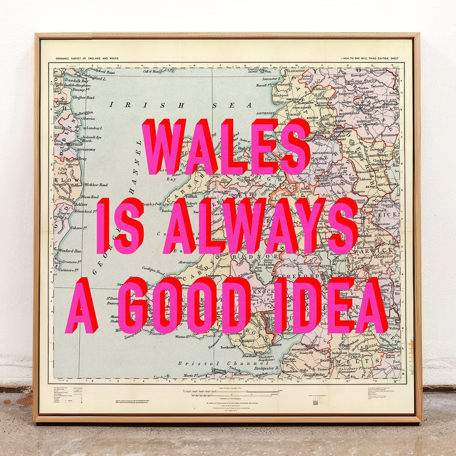Wales Retro Pop Art Map Print - Magic Posters