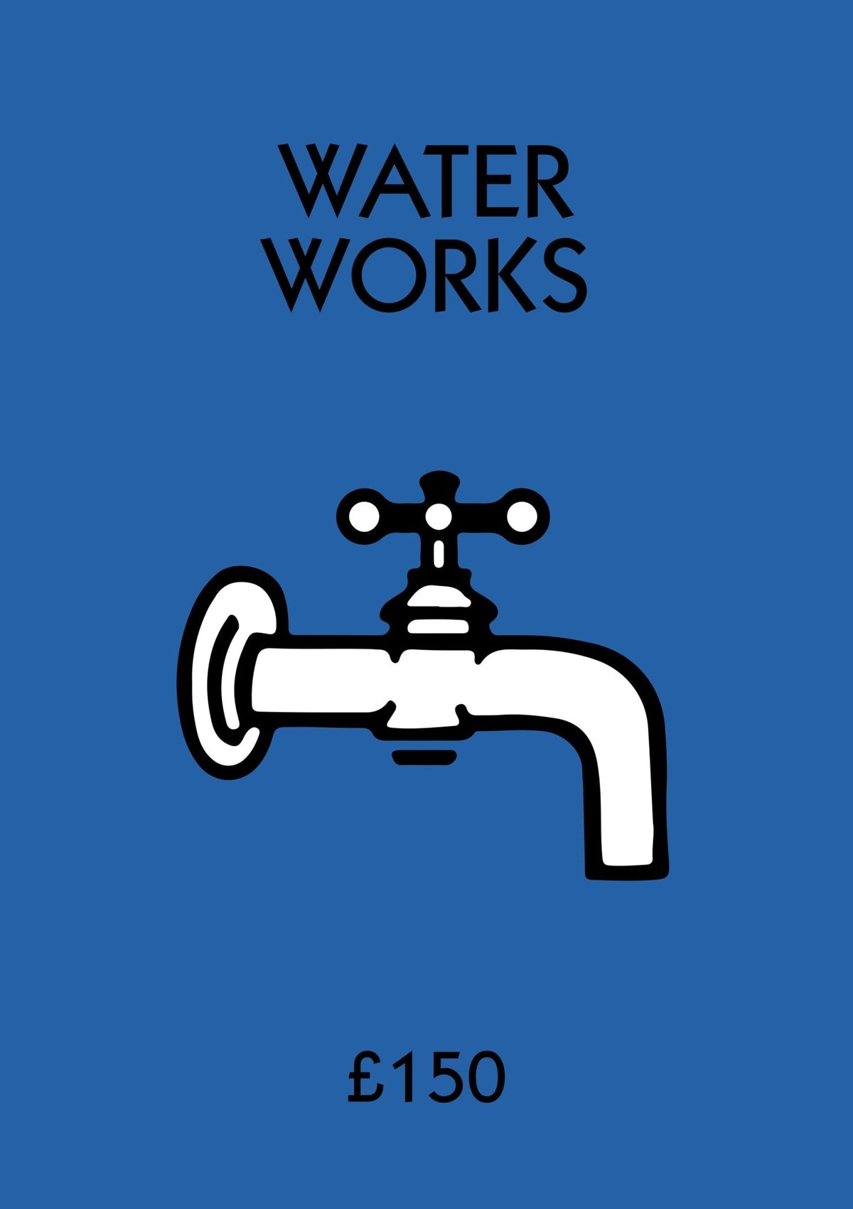 Personalised Water Works Bathroom Print