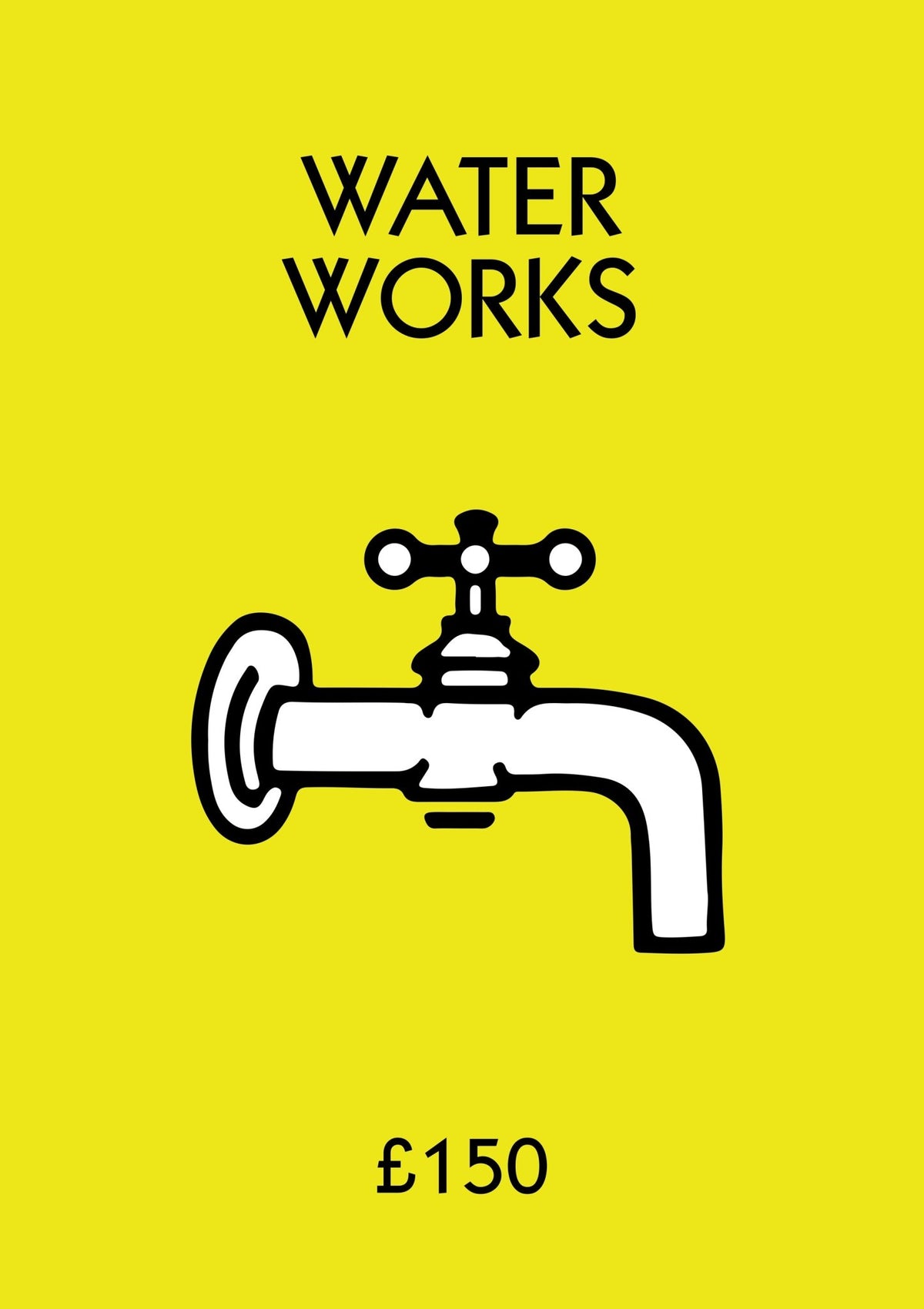 Personalised Water Works Bathroom Print