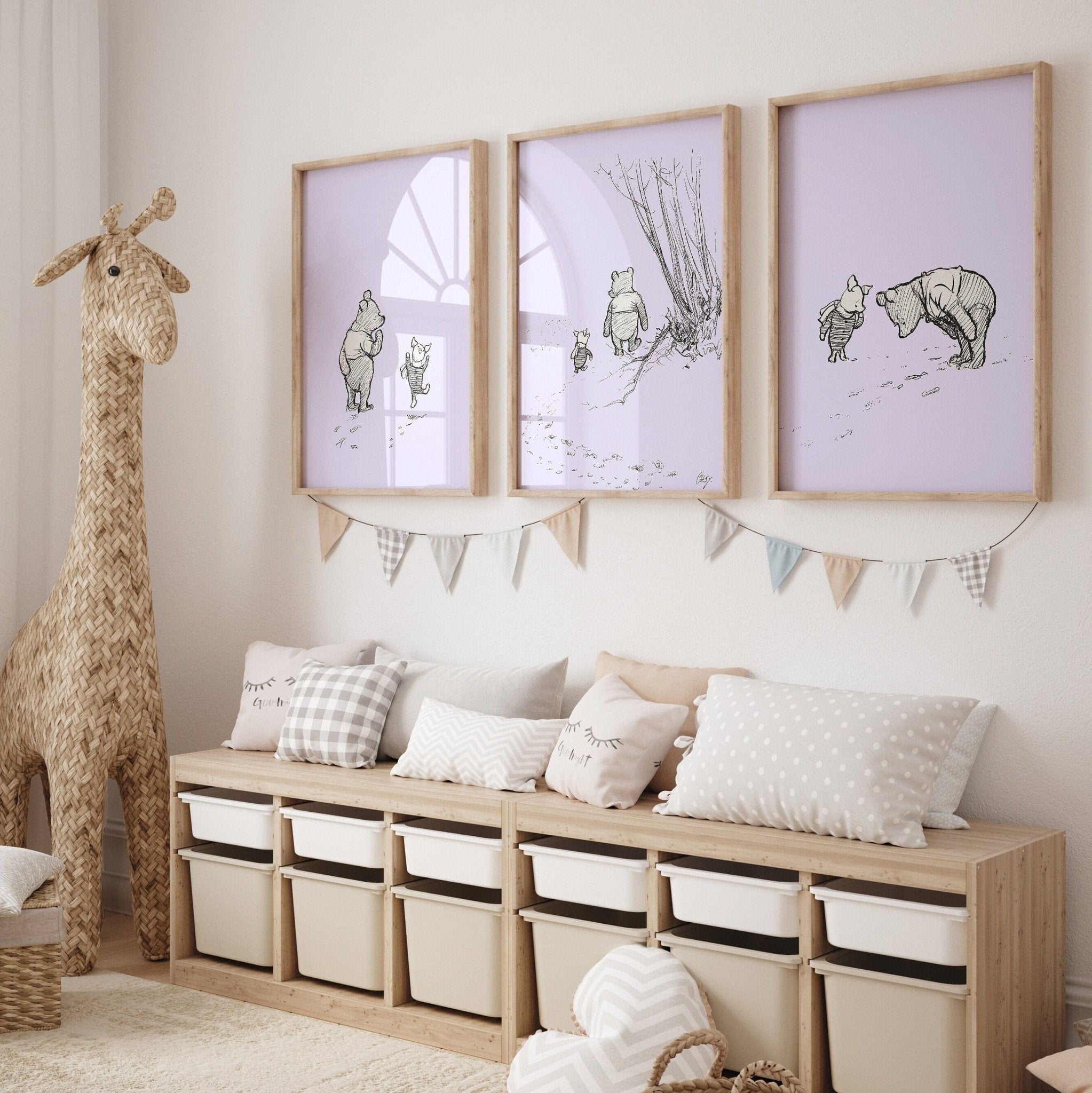 Winnie The Pooh Set Of 3 Vintage Nursery Prints - Magic Posters