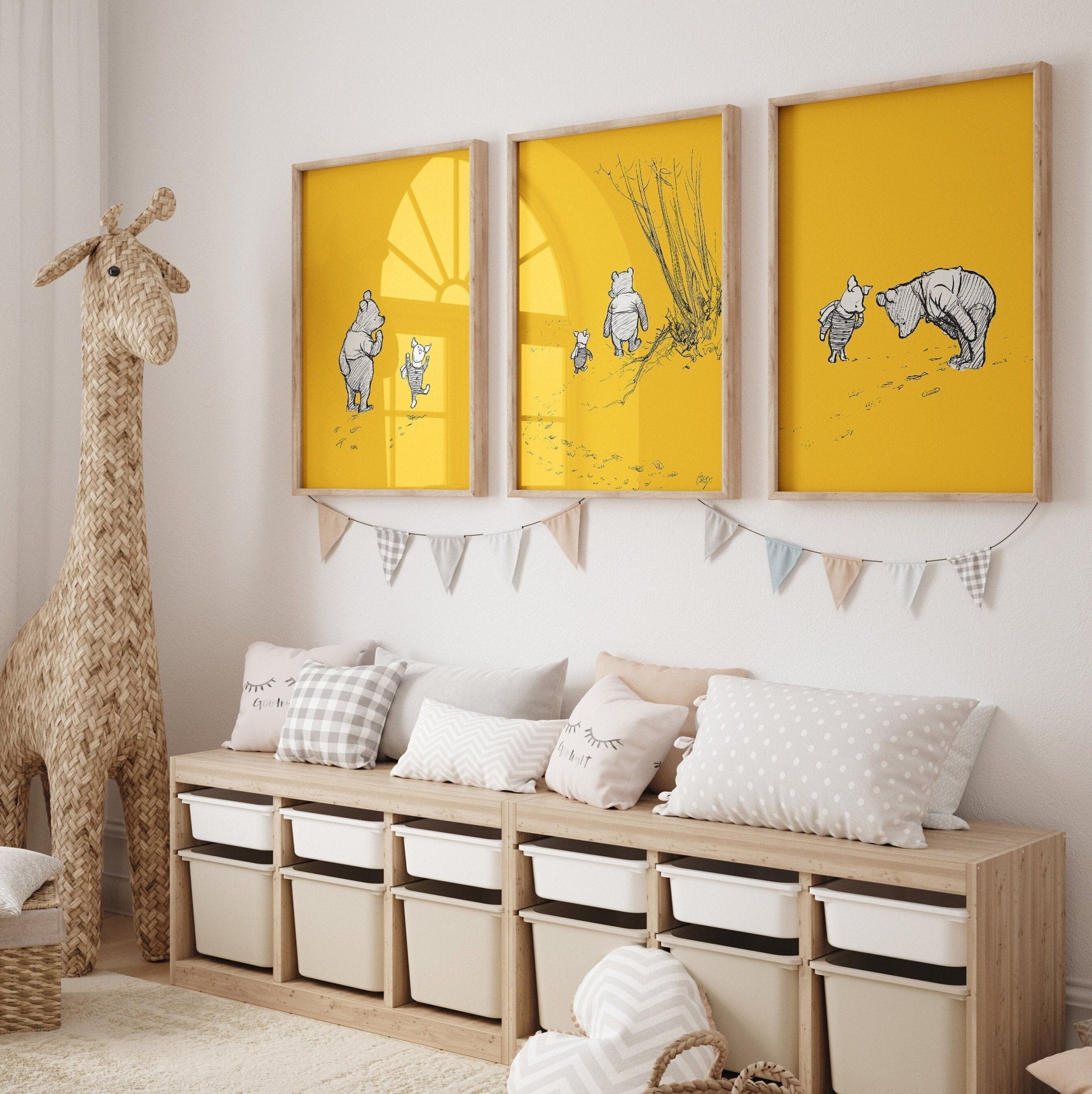 Winnie The Pooh Set Of 3 Vintage Nursery Prints - Magic Posters