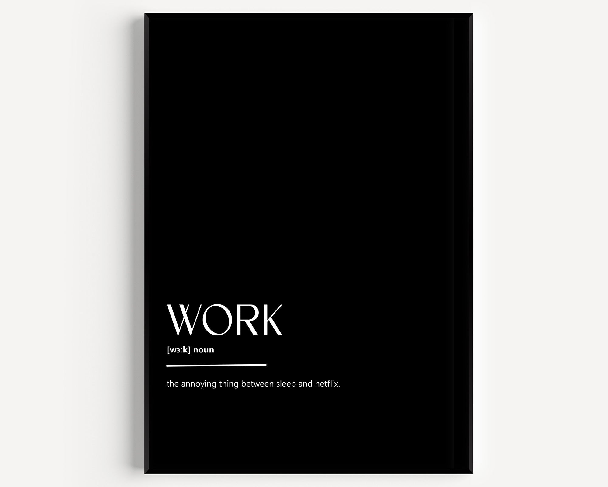 Work Definition Print - Magic Posters