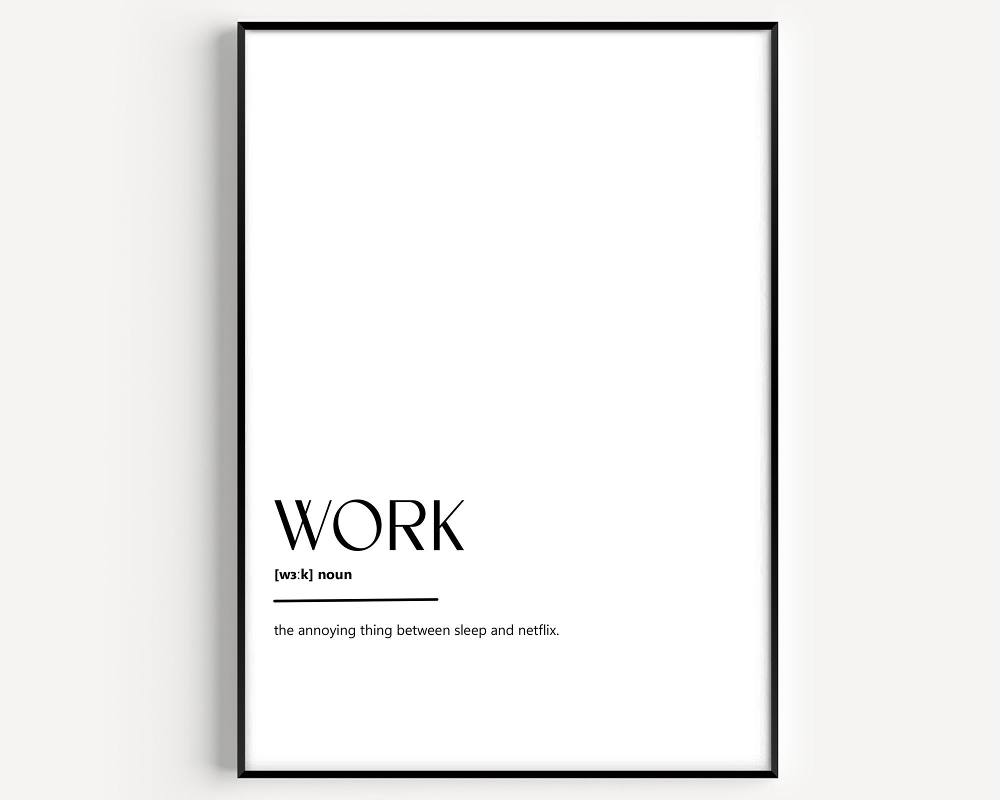 Work Definition Print - Magic Posters