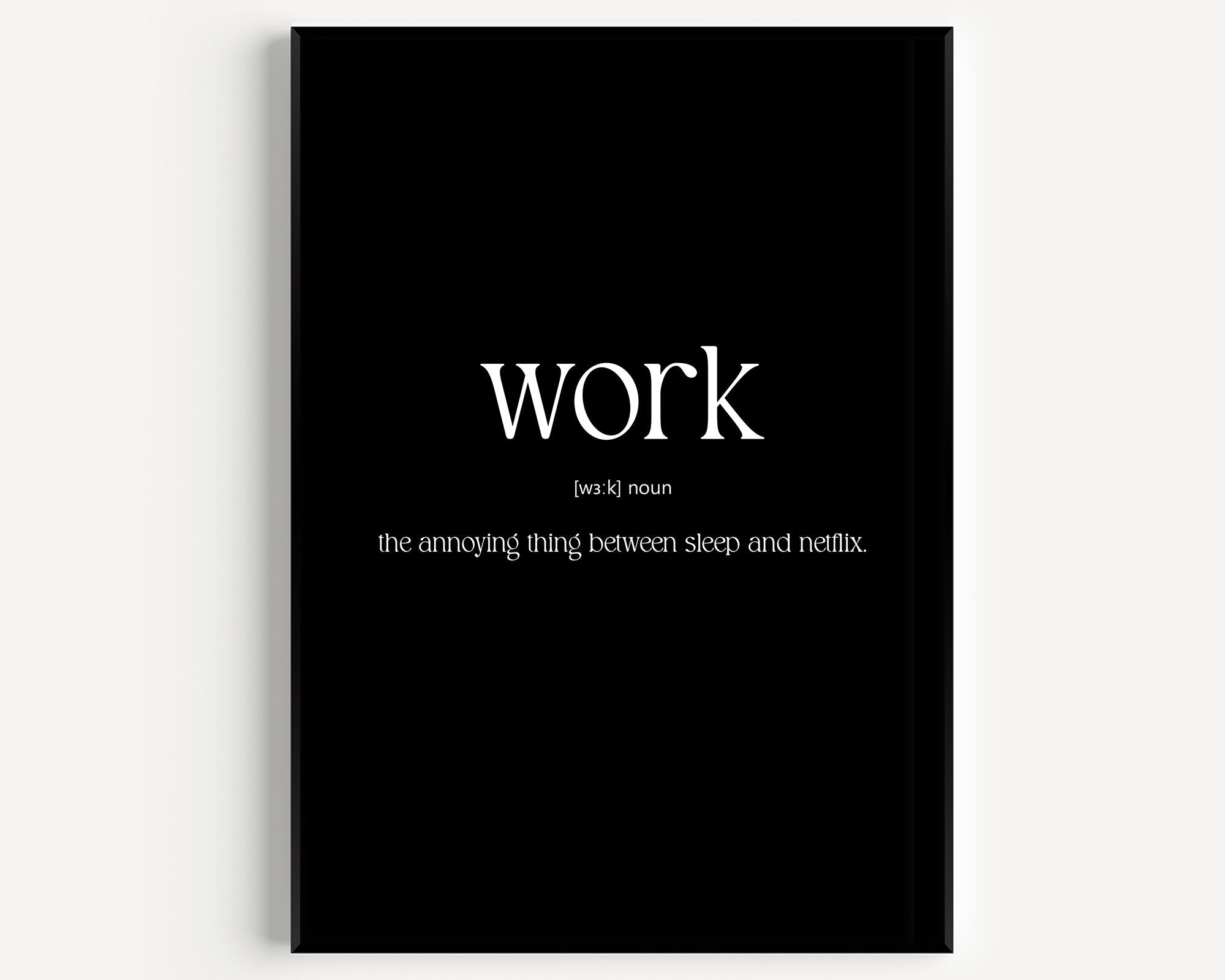 Work Definition Print - Magic Posters
