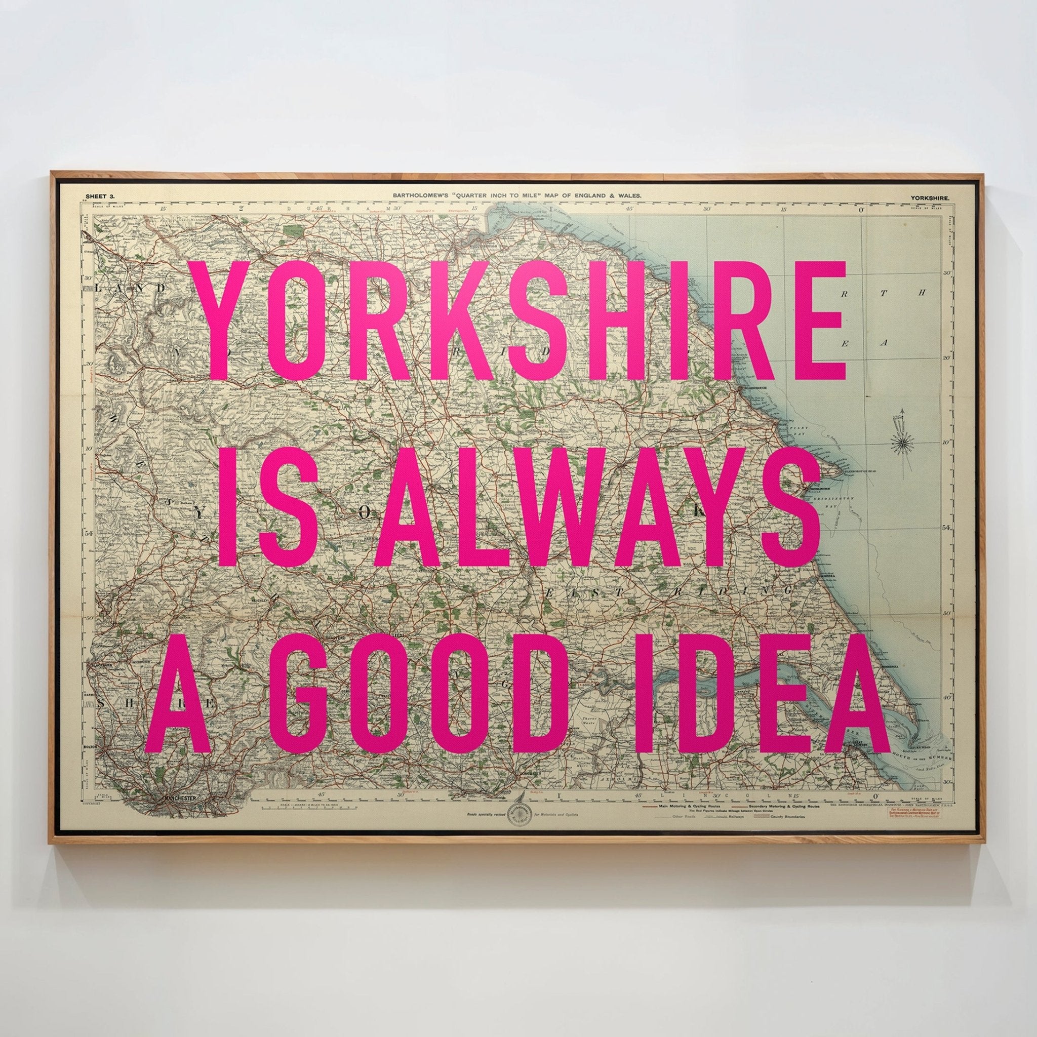 Yorkshire Retro Pop Art Map Print - Magic Posters