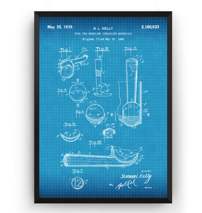 Ice Cream Scoop 1939 Patent Print - Magic Posters
