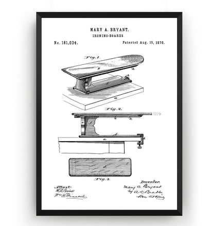 Ironing Board 1876 Patent Print - Magic Posters
