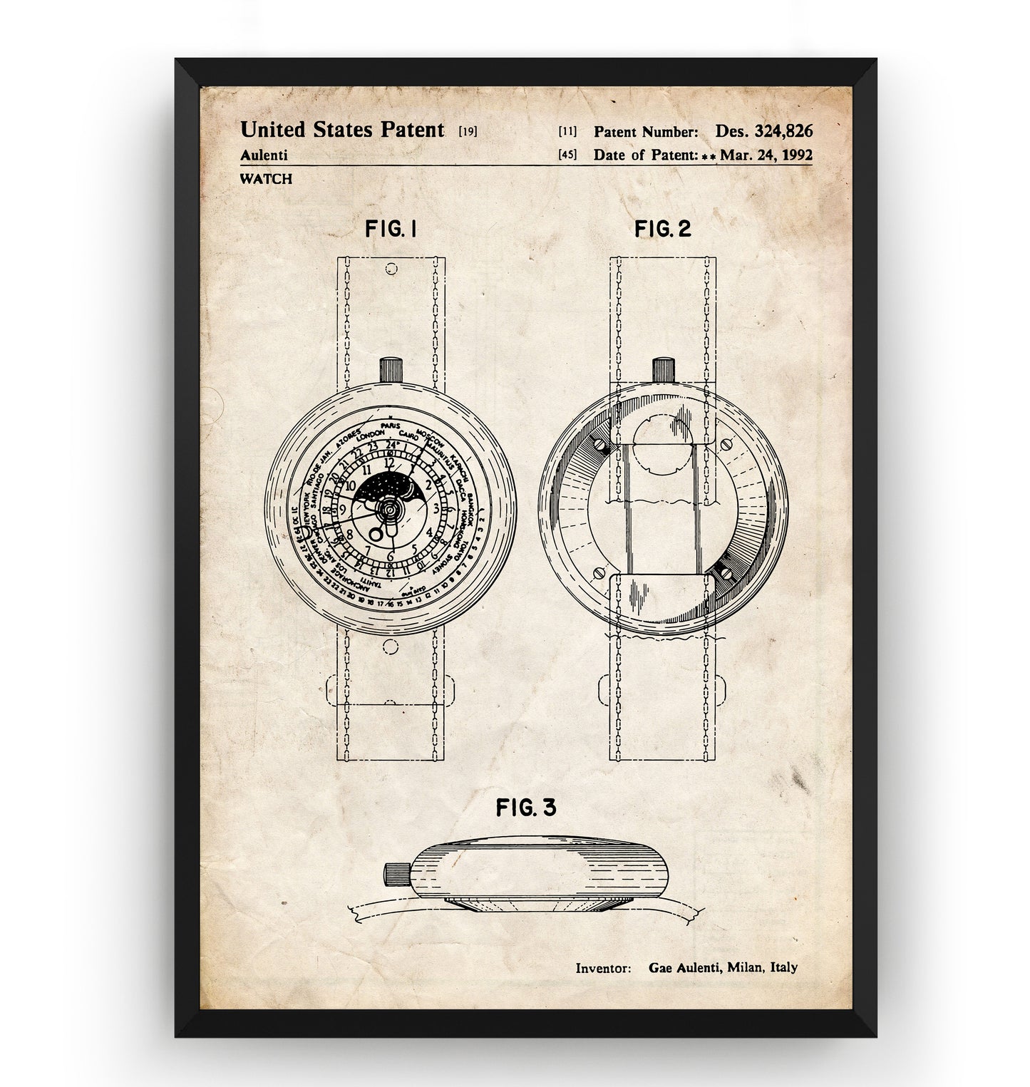 LV-I Watch 1992 Patent Print - Magic Posters