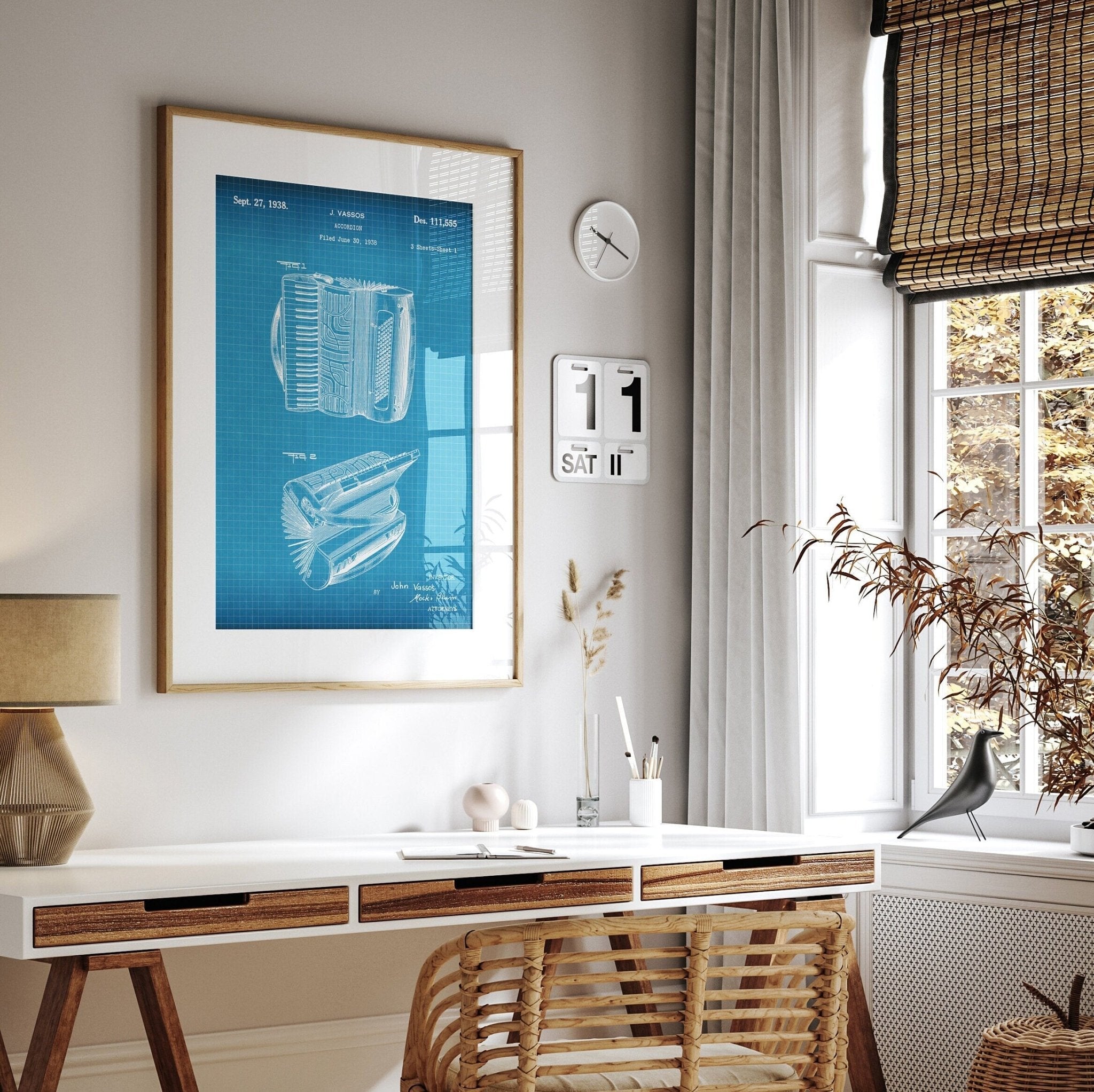 Accordion 1938 Patent Print - Magic Posters