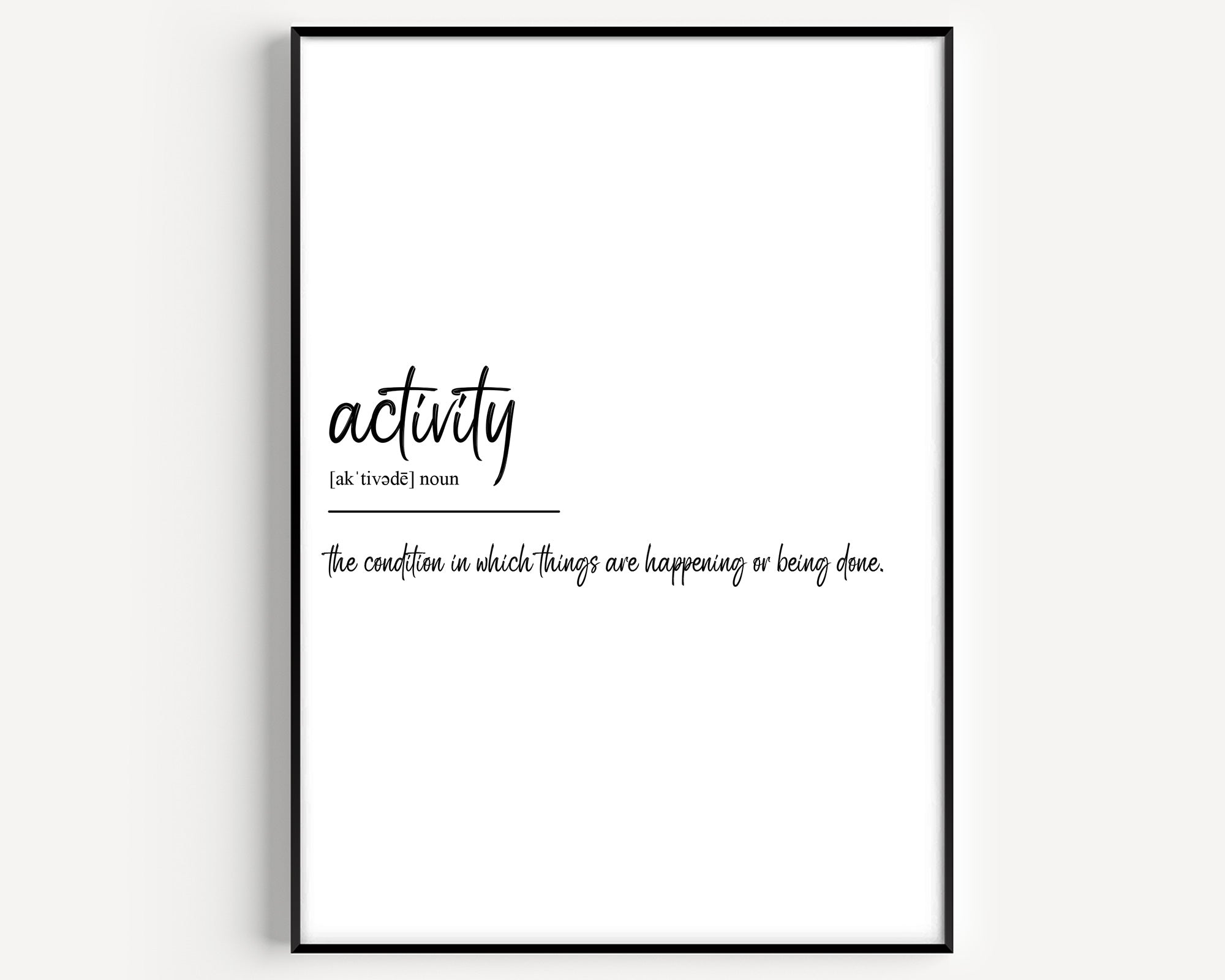 Activity Definition Print - Magic Posters