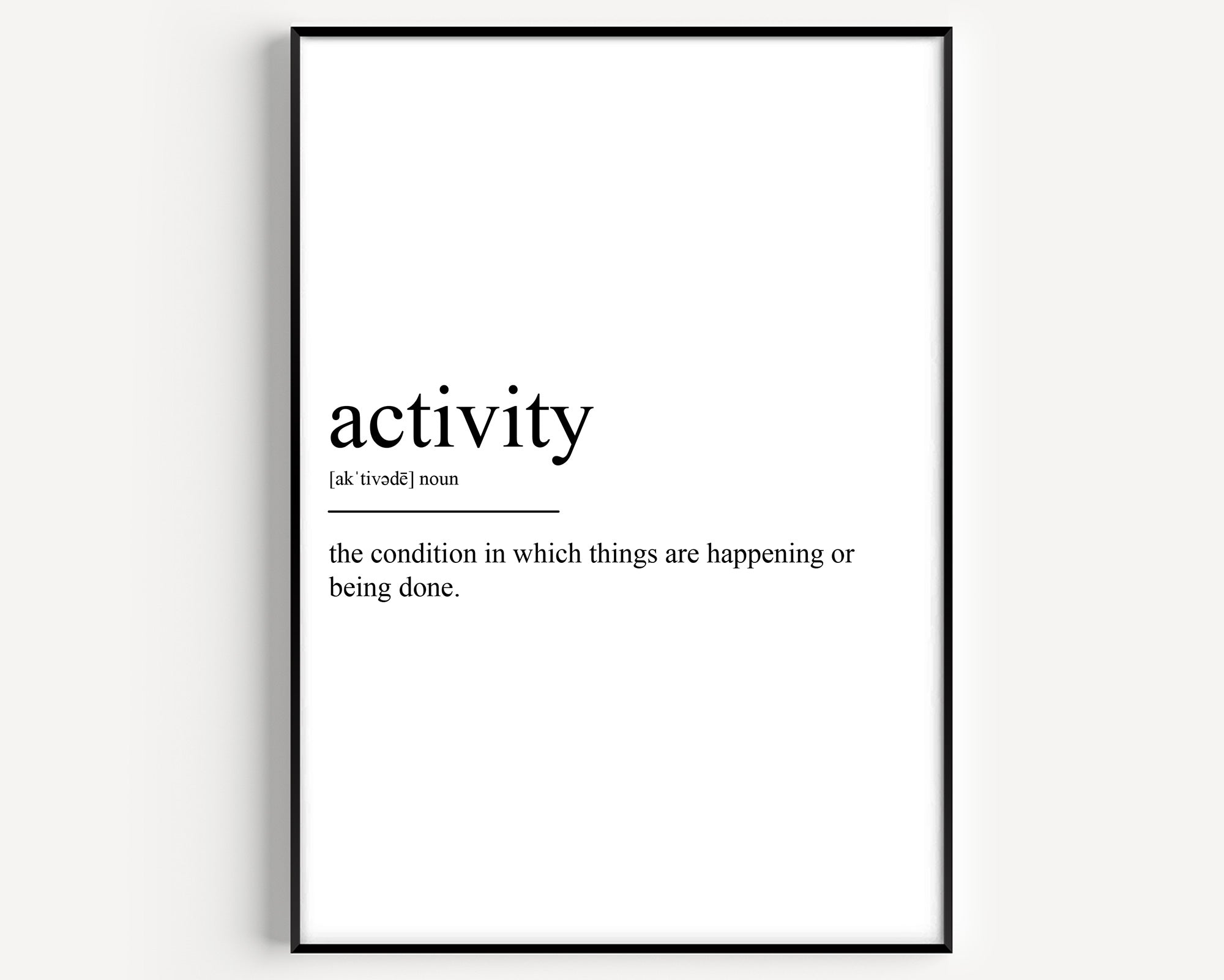 Activity Definition Print - Magic Posters