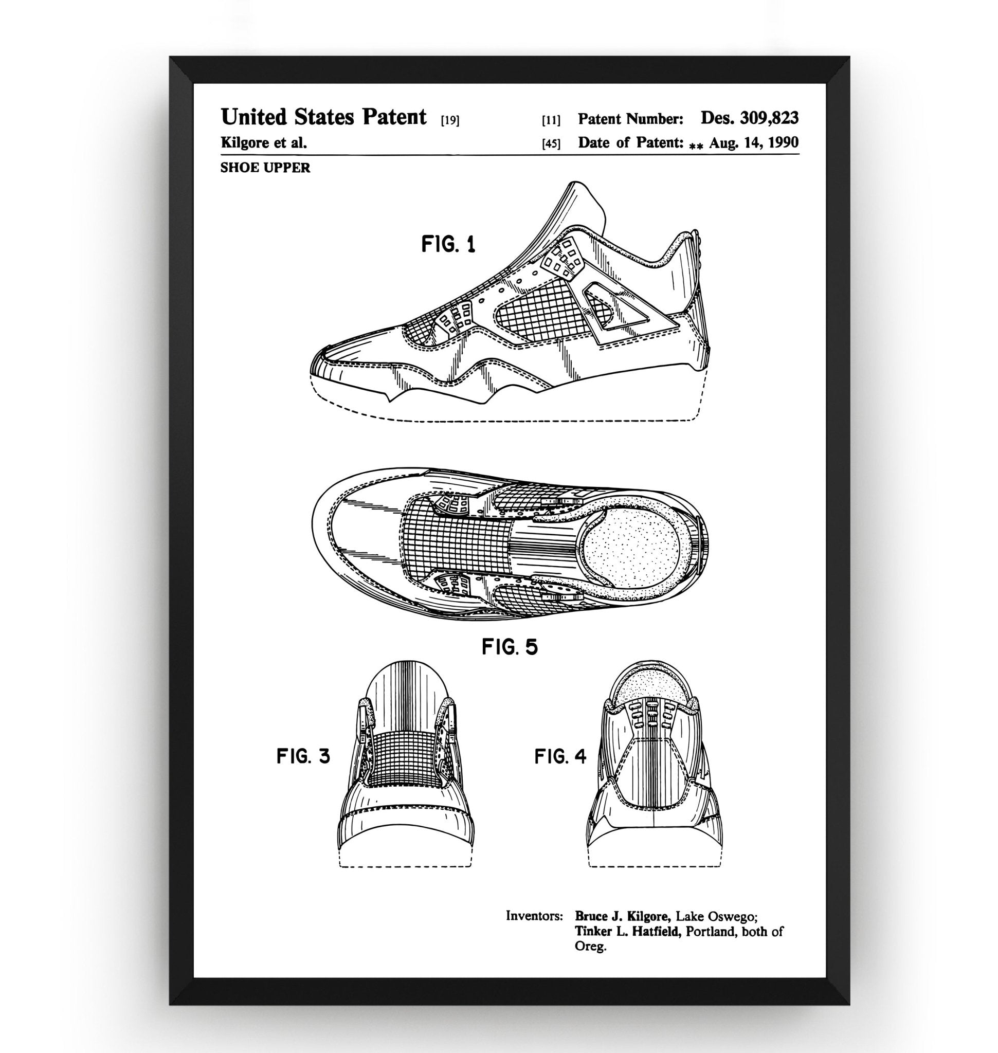 Air Jordan 4 1990 Patent Print - Magic Posters