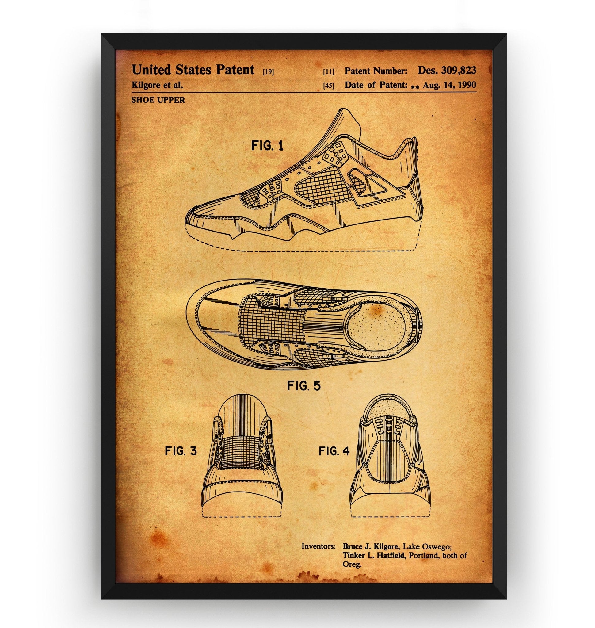 Air Jordan 4 1990 Patent Print - Magic Posters