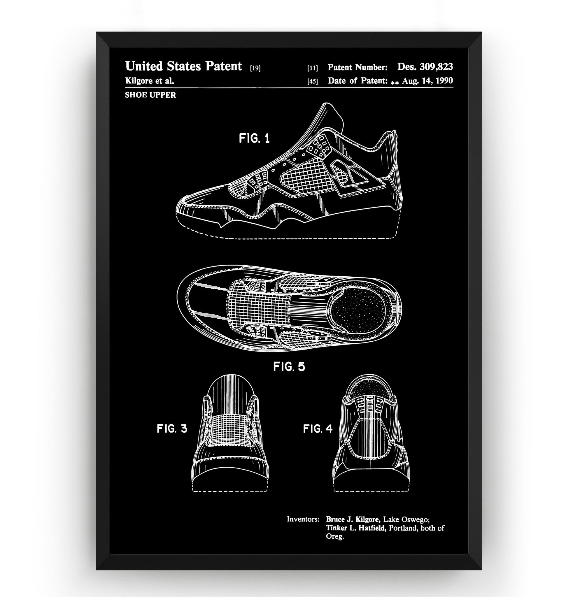 Air Jordan 4 1990 Patent Print - Magic Posters