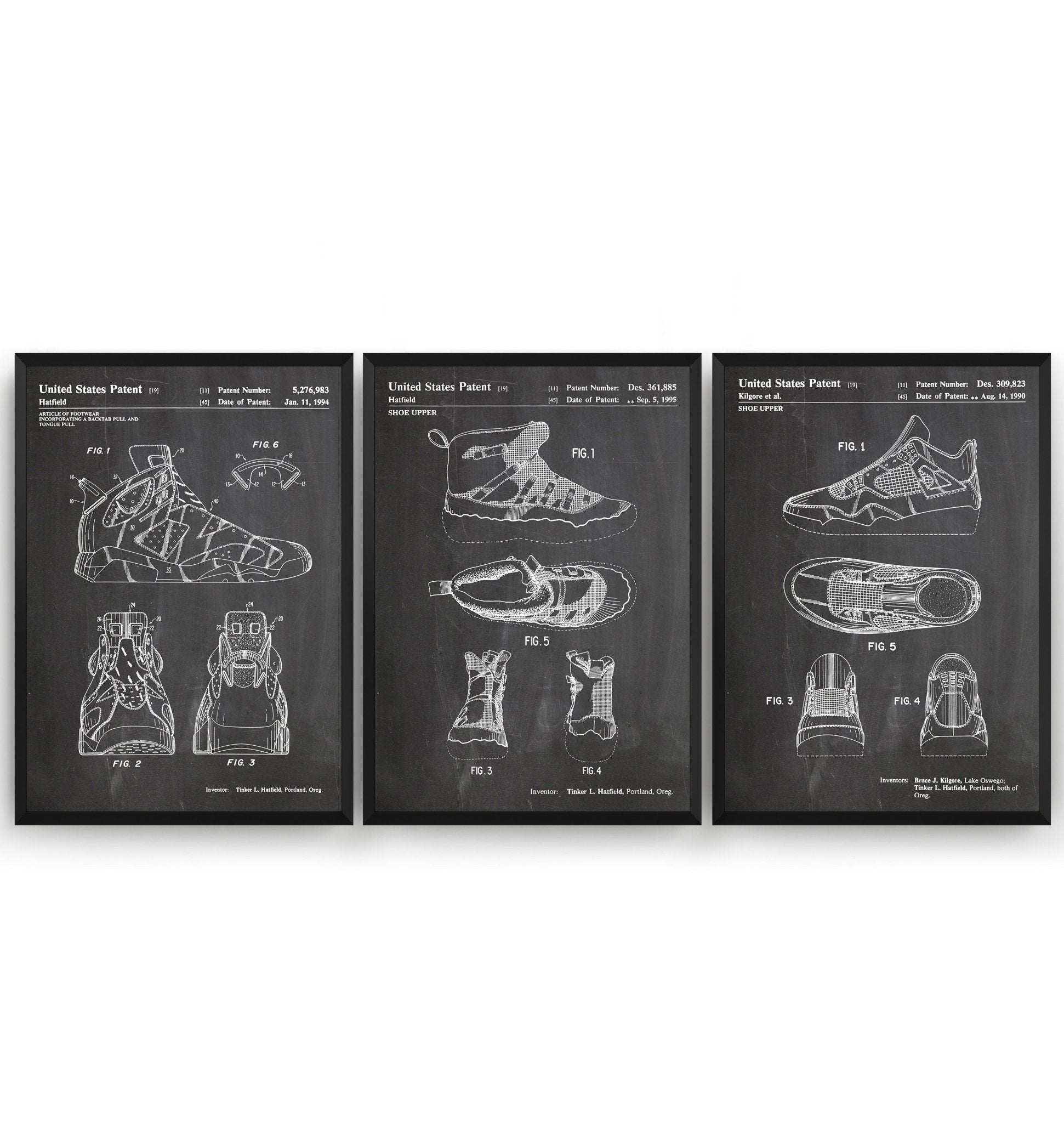 Air Jordan Set Of 3 Patent Prints - Magic Posters