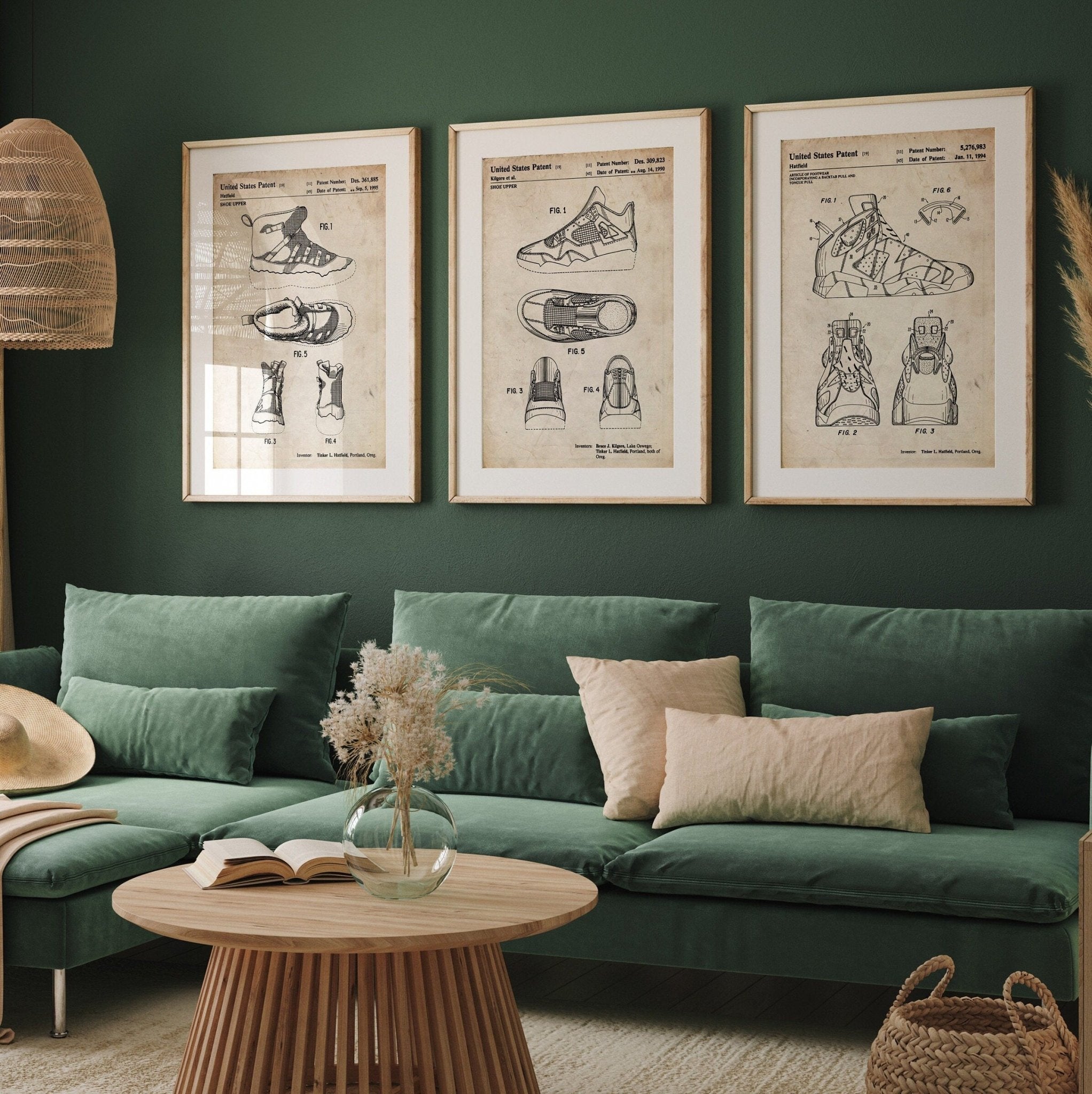 Air Jordan Set Of 3 Patent Prints - Magic Posters