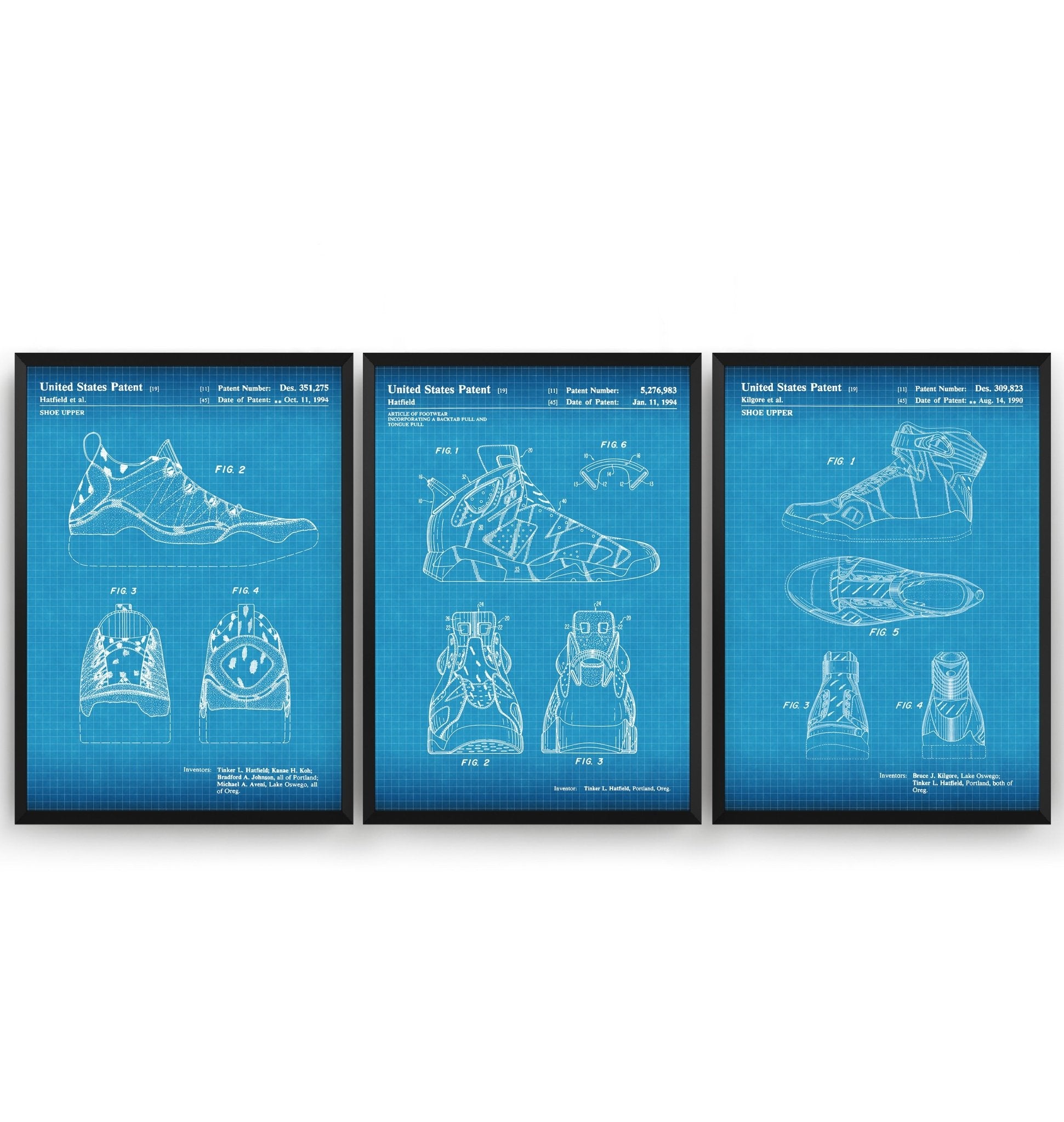 Air Jordan Set Of 3 Patent Prints - V2 - Magic Posters