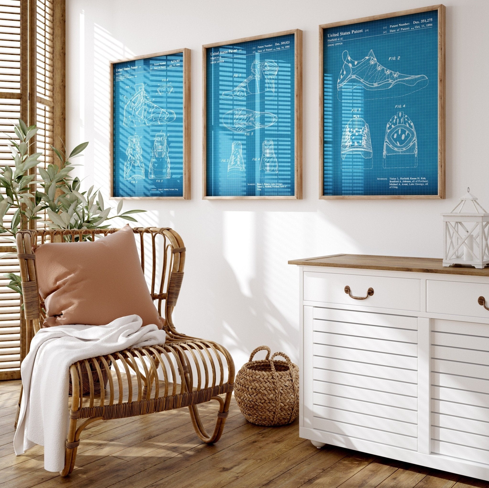 Air Jordan Set Of 3 Patent Prints - V2 - Magic Posters