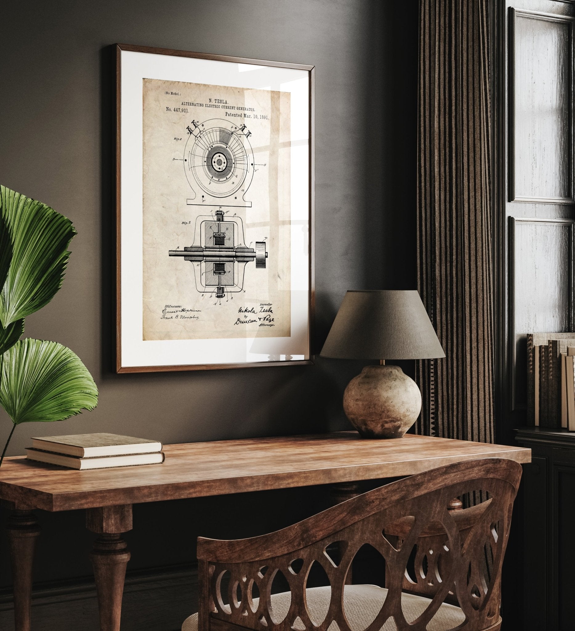 Alternating Electric Current Generator Patent Print - Magic Posters