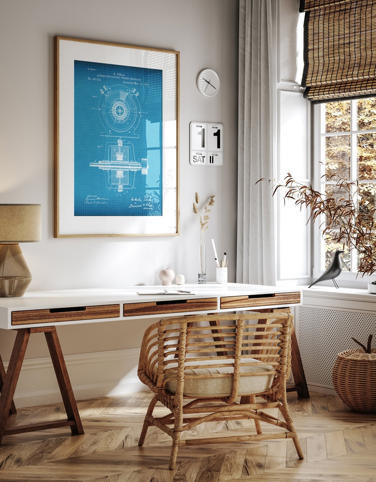 Alternating Electric Current Generator Patent Print - Magic Posters