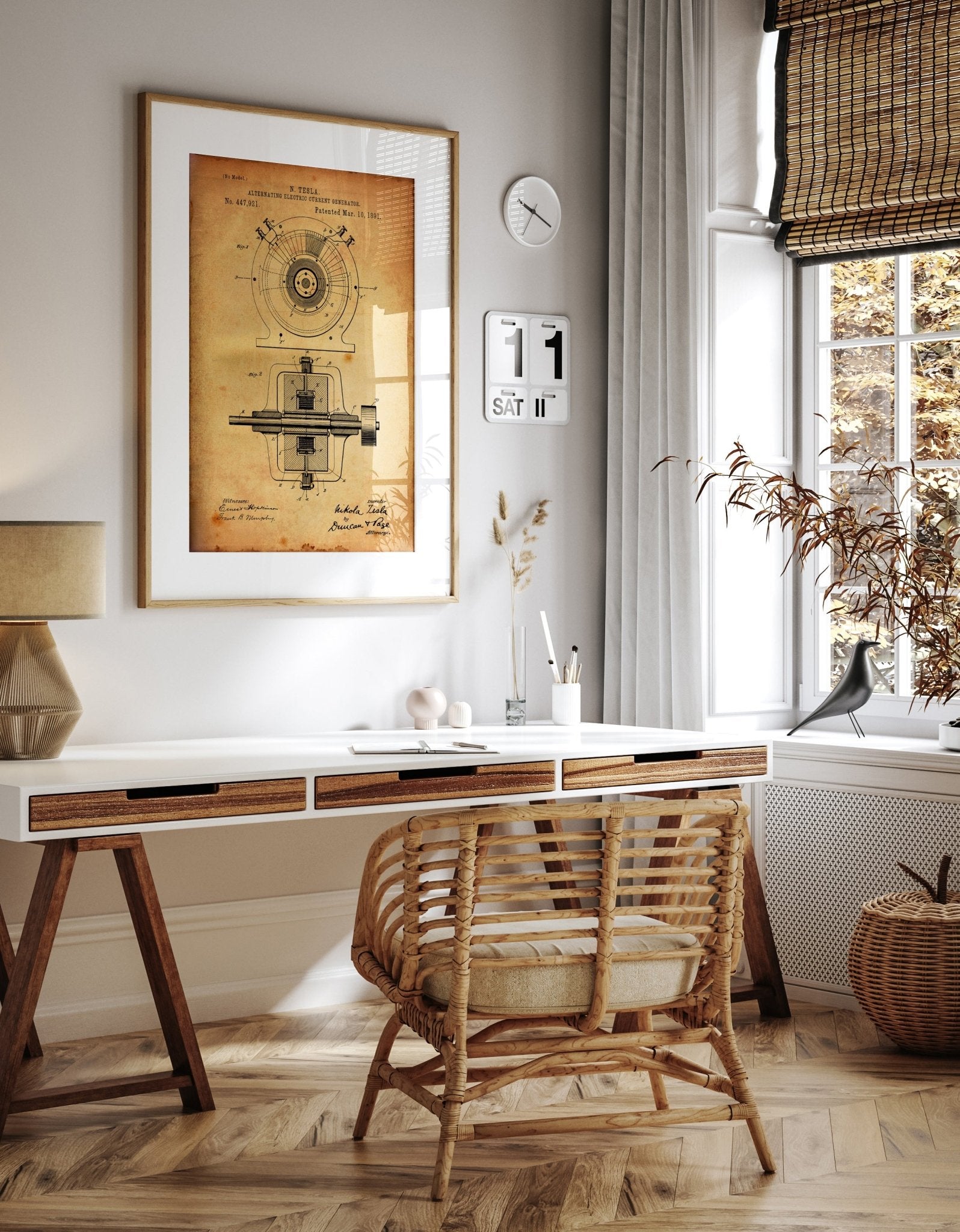 Alternating Electric Current Generator Patent Print - Magic Posters