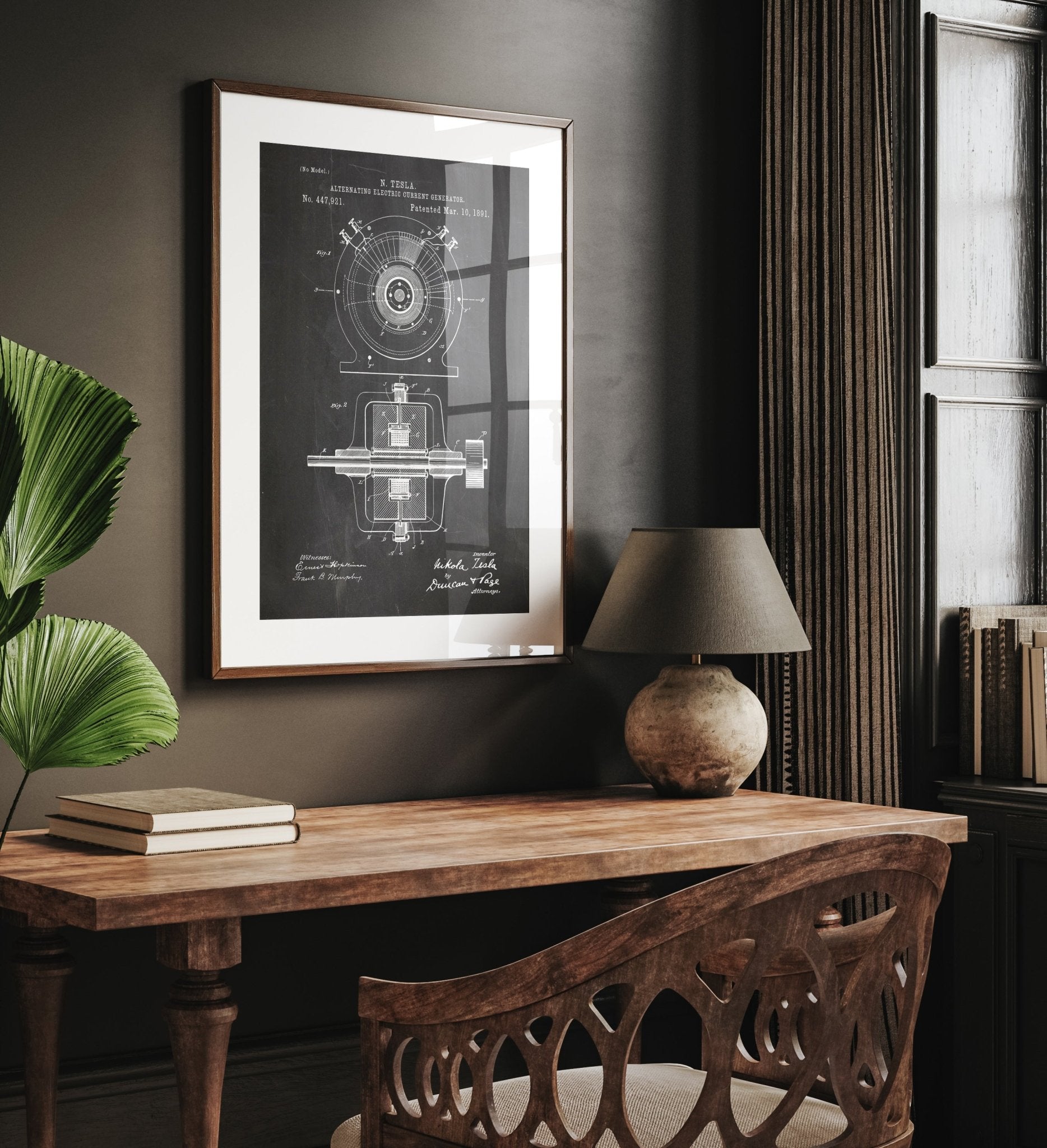 Alternating Electric Current Generator Patent Print - Magic Posters