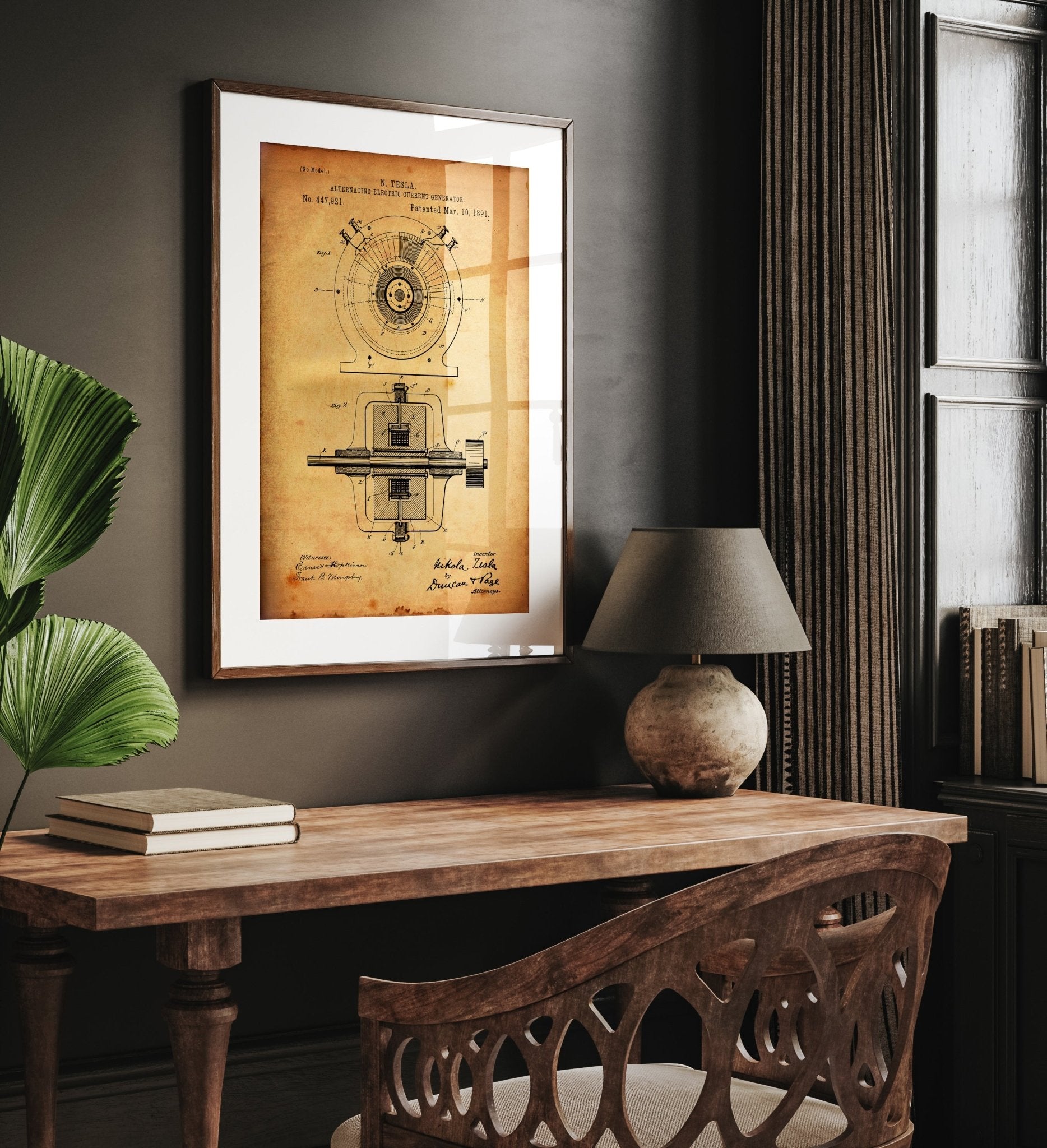Alternating Electric Current Generator Patent Print - Magic Posters