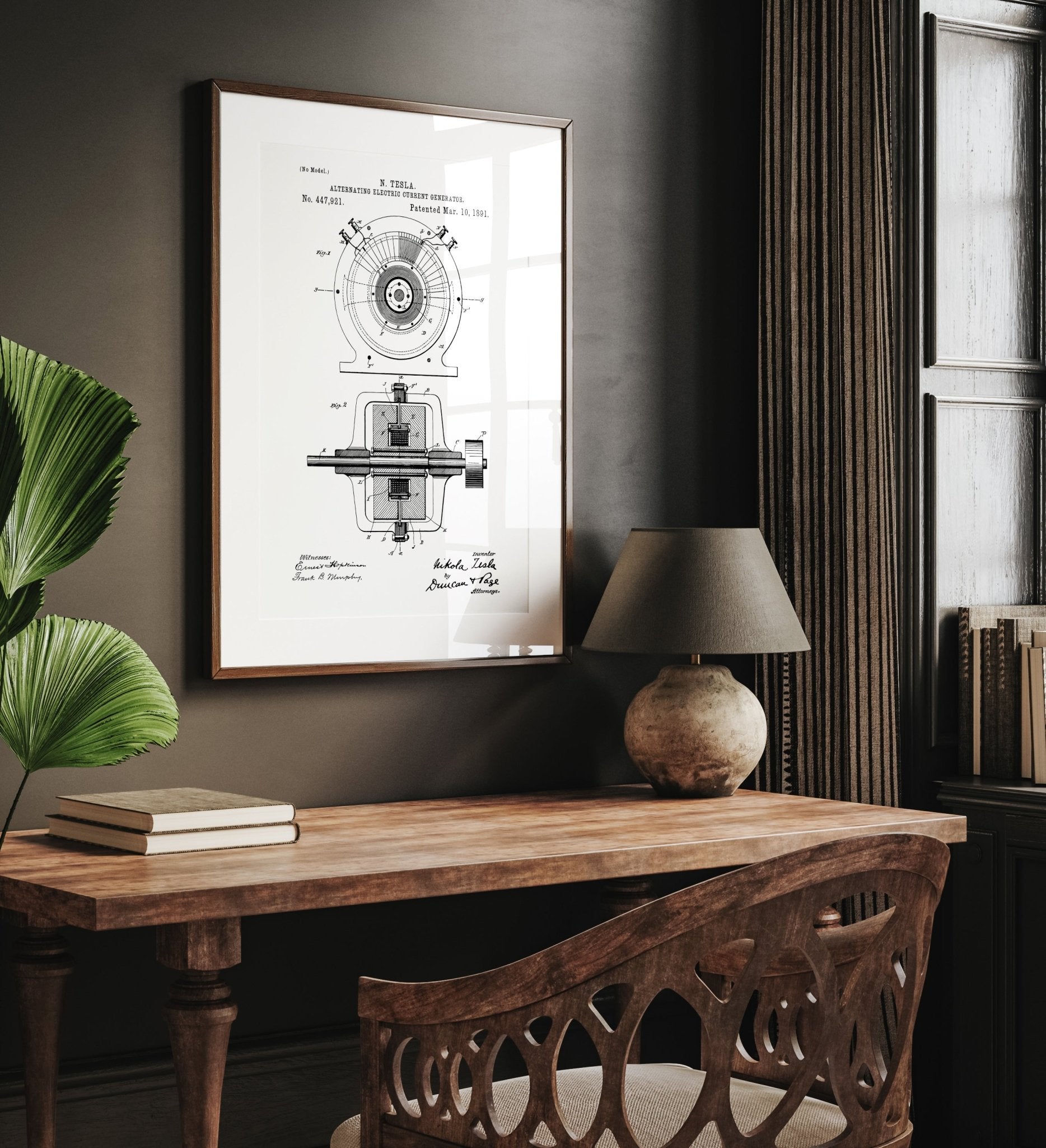 Alternating Electric Current Generator Patent Print - Magic Posters