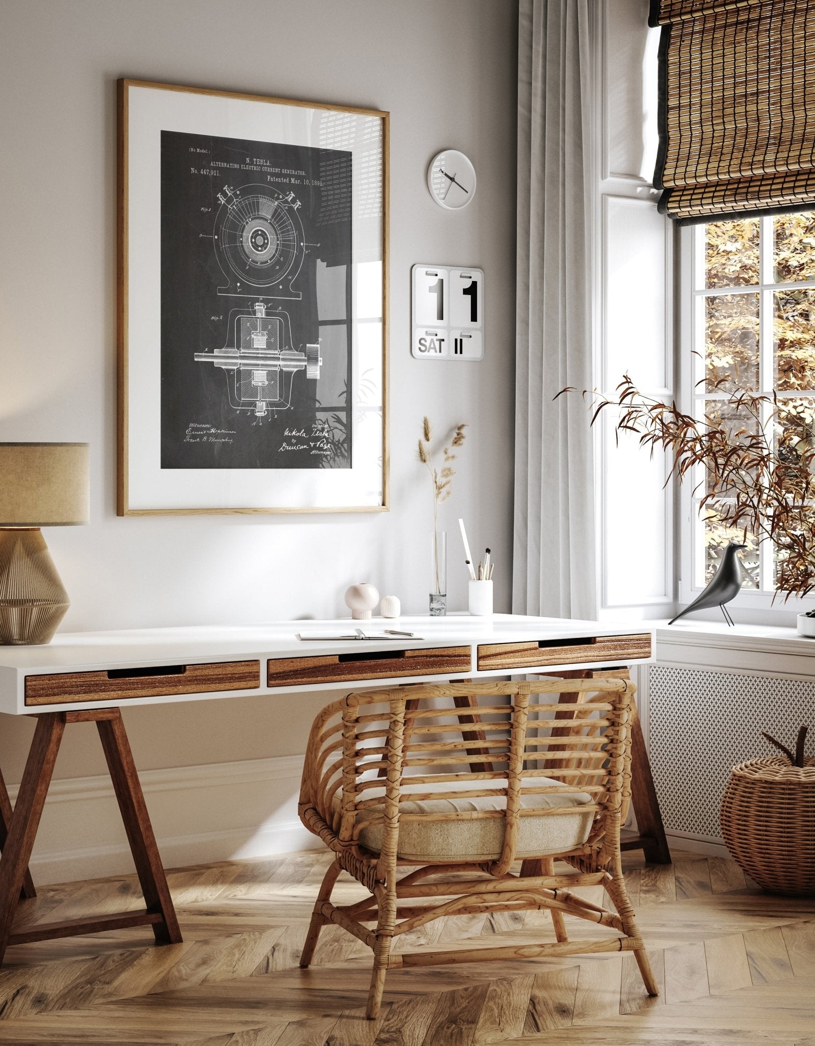 Alternating Electric Current Generator Patent Print - Magic Posters