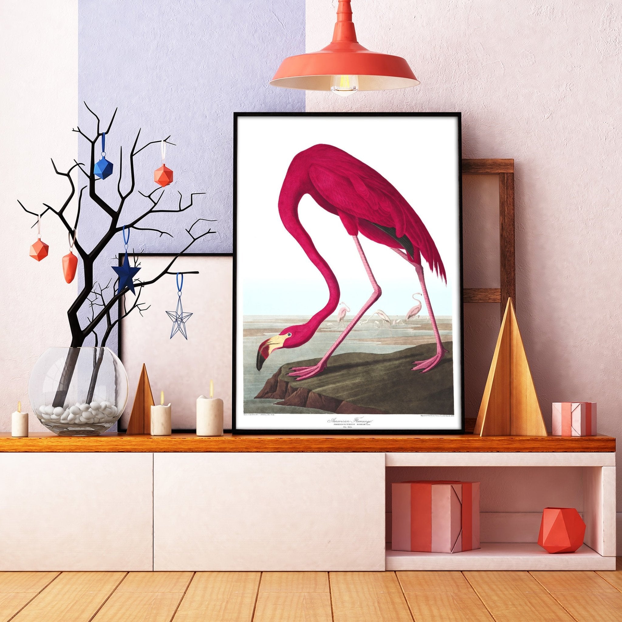 American Flamingo Print - Magic Posters