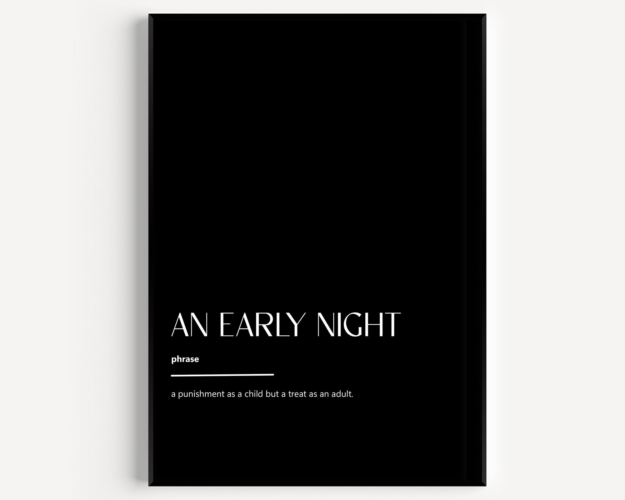 An Early Night Definition Print - Magic Posters