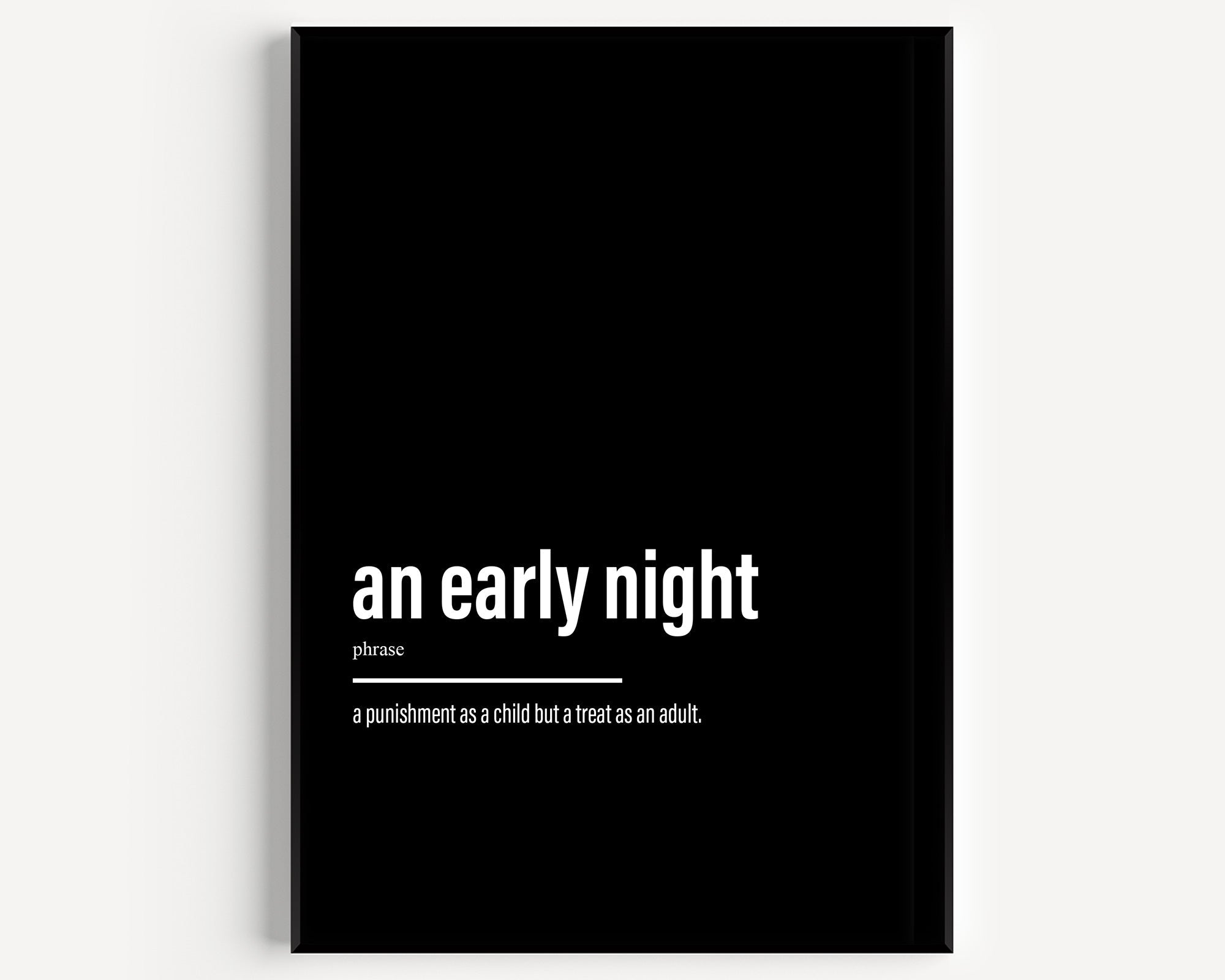 An Early Night Definition Print - Magic Posters