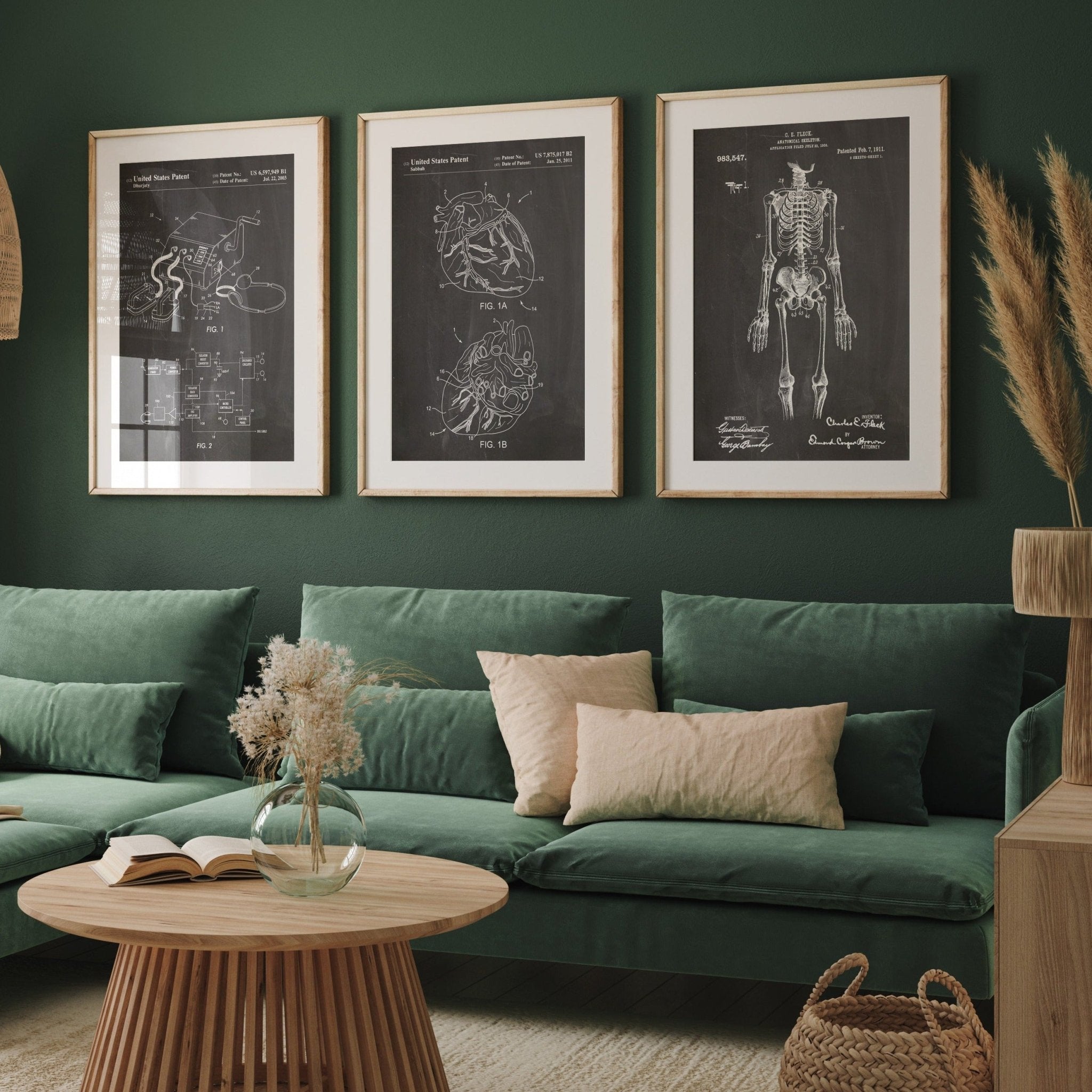 Anatomical Set Of 3 Patent Prints - Magic Posters